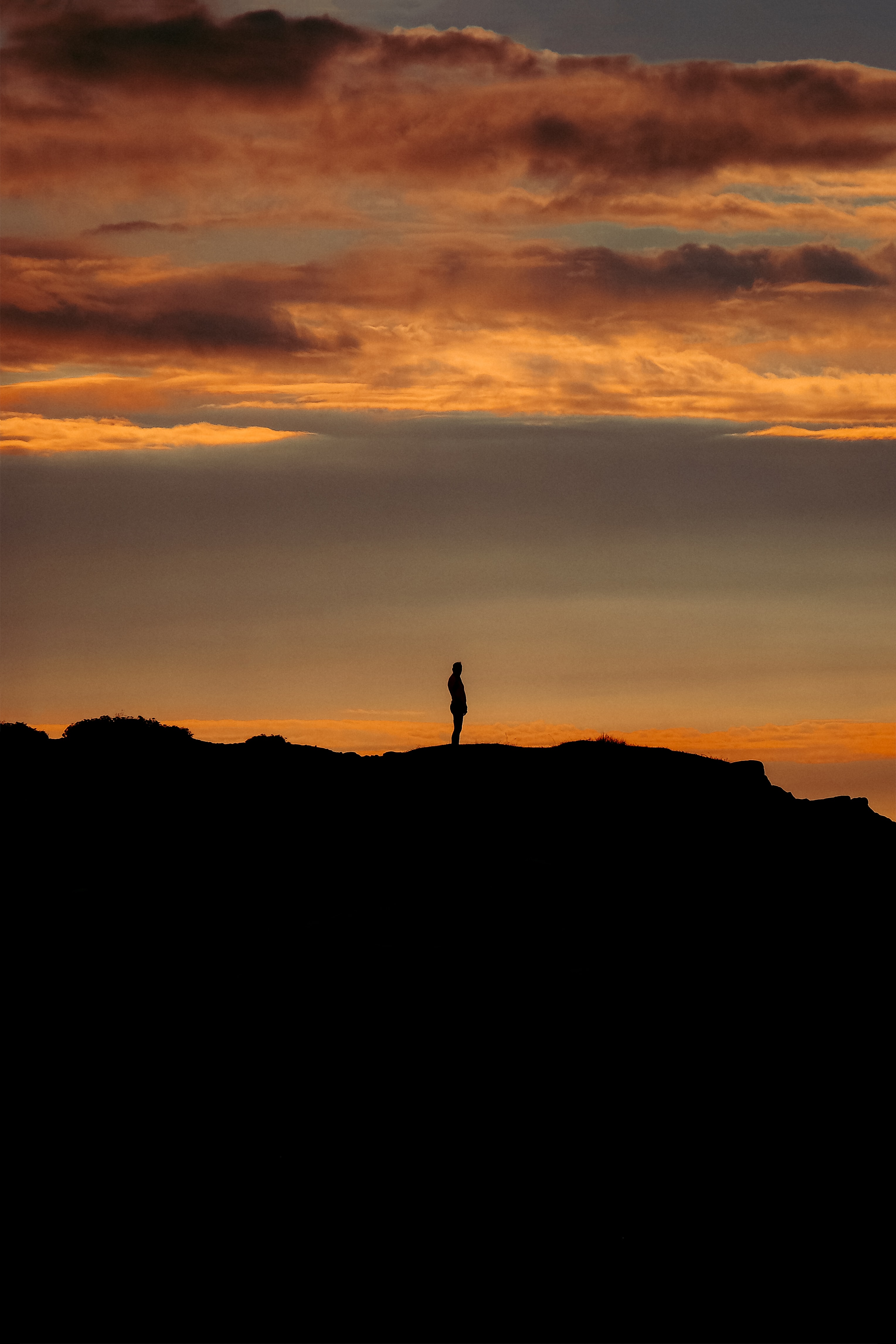 Download mobile wallpaper Person, Silhouette, Human, Loneliness, Dark for free.