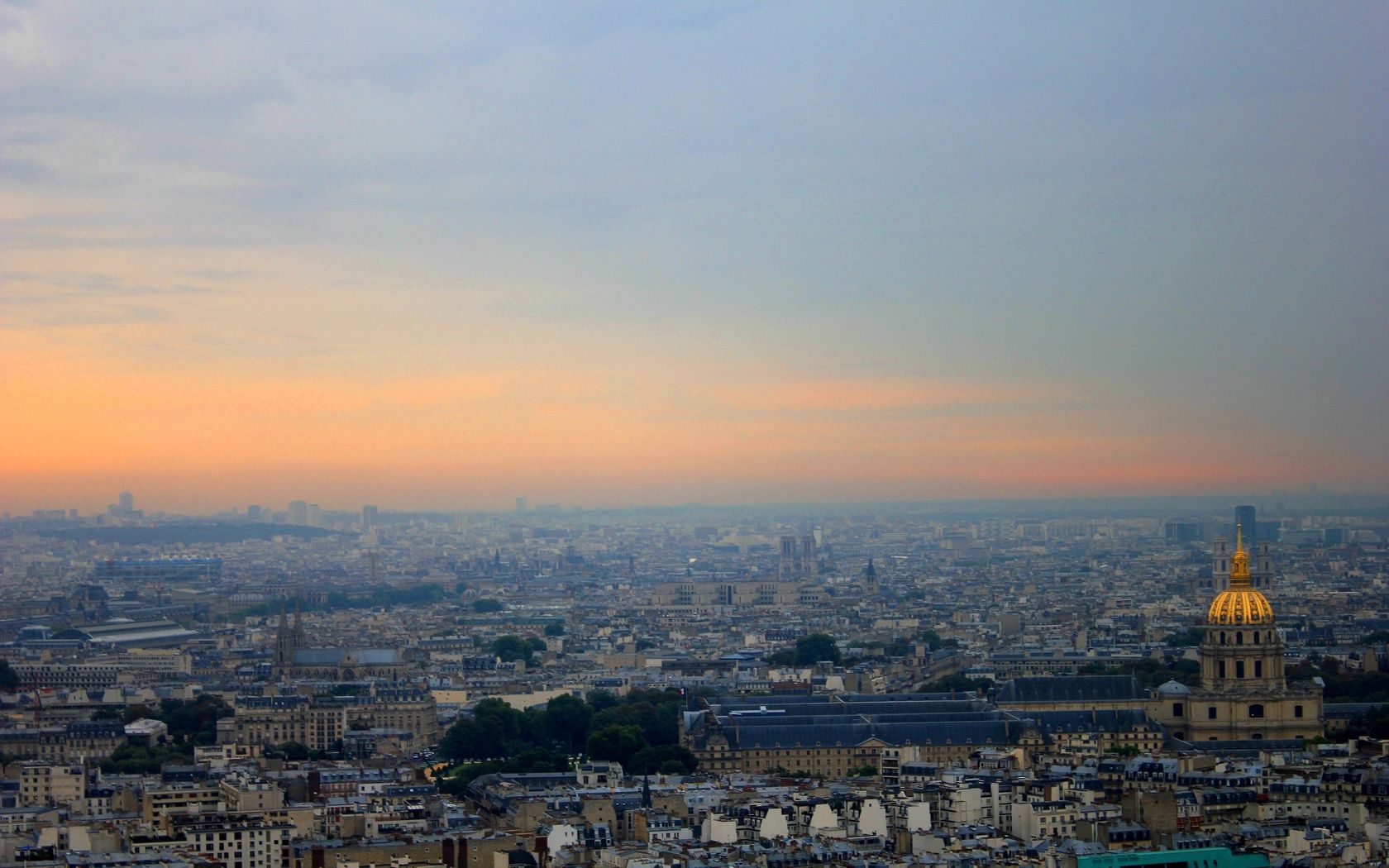 Скачать картинку Панорама, Небо, Города, Пейзаж, Париж в телефон бесплатно.