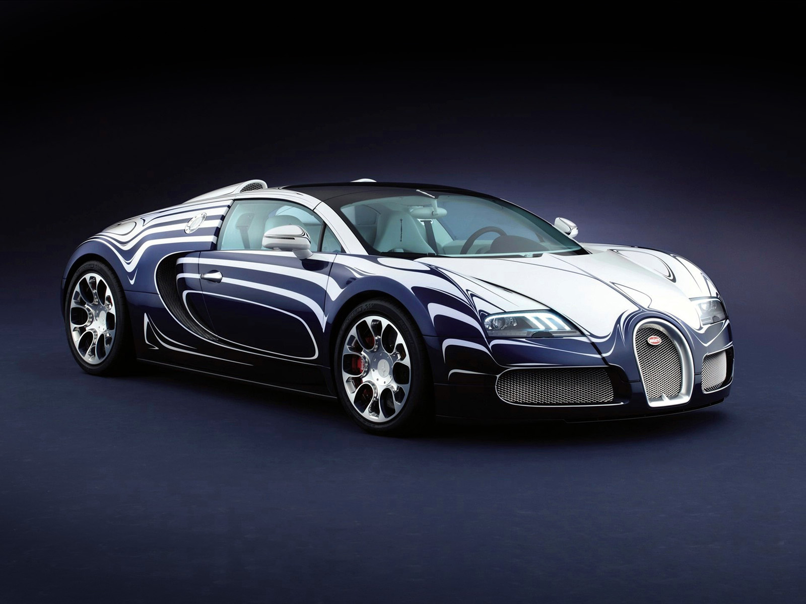 Скачать обои Bugatti Veyron Гранд Спорт Л'ор Блан на телефон бесплатно