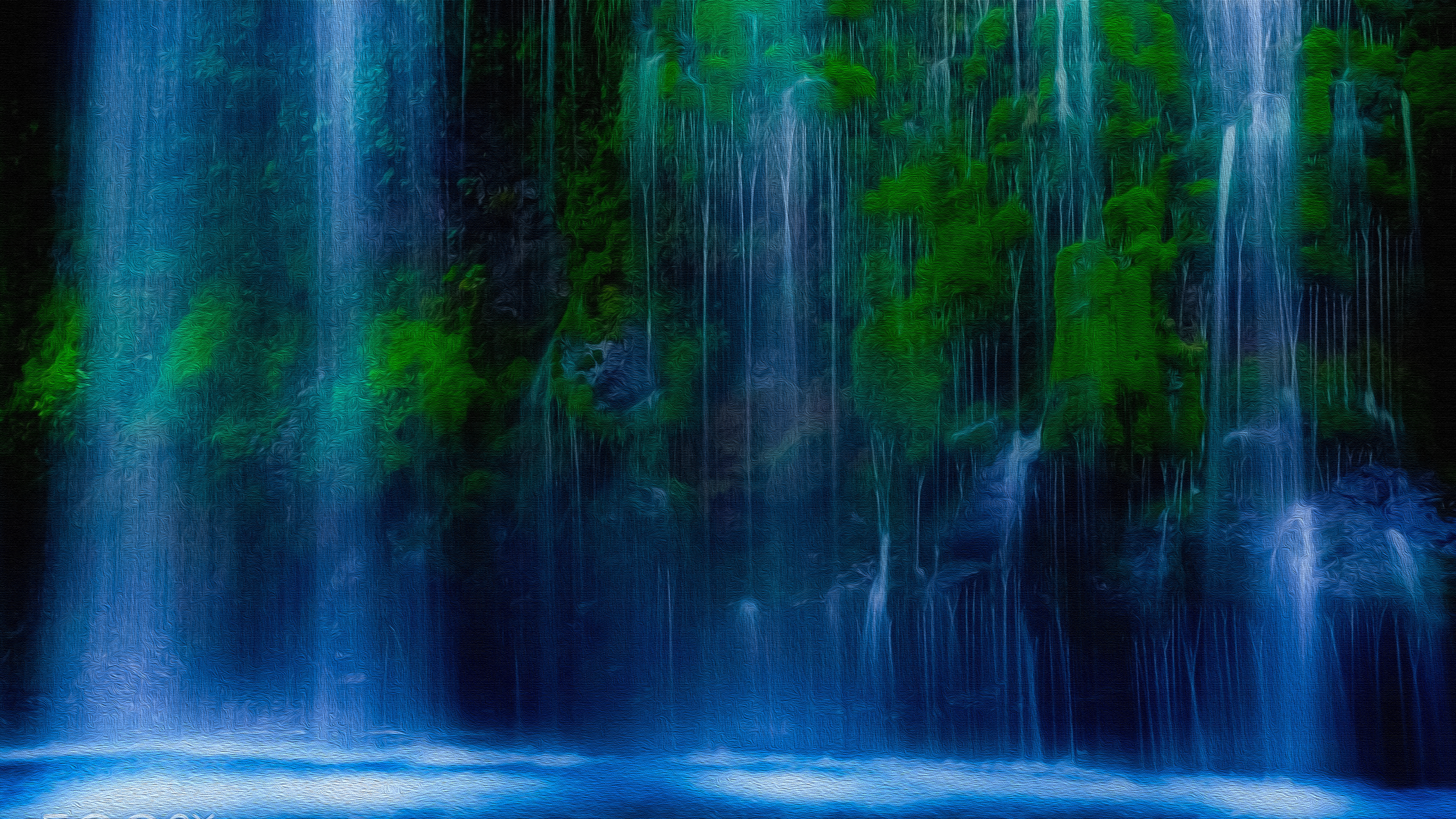 Download mobile wallpaper Water, Waterfall, Artistic for free.