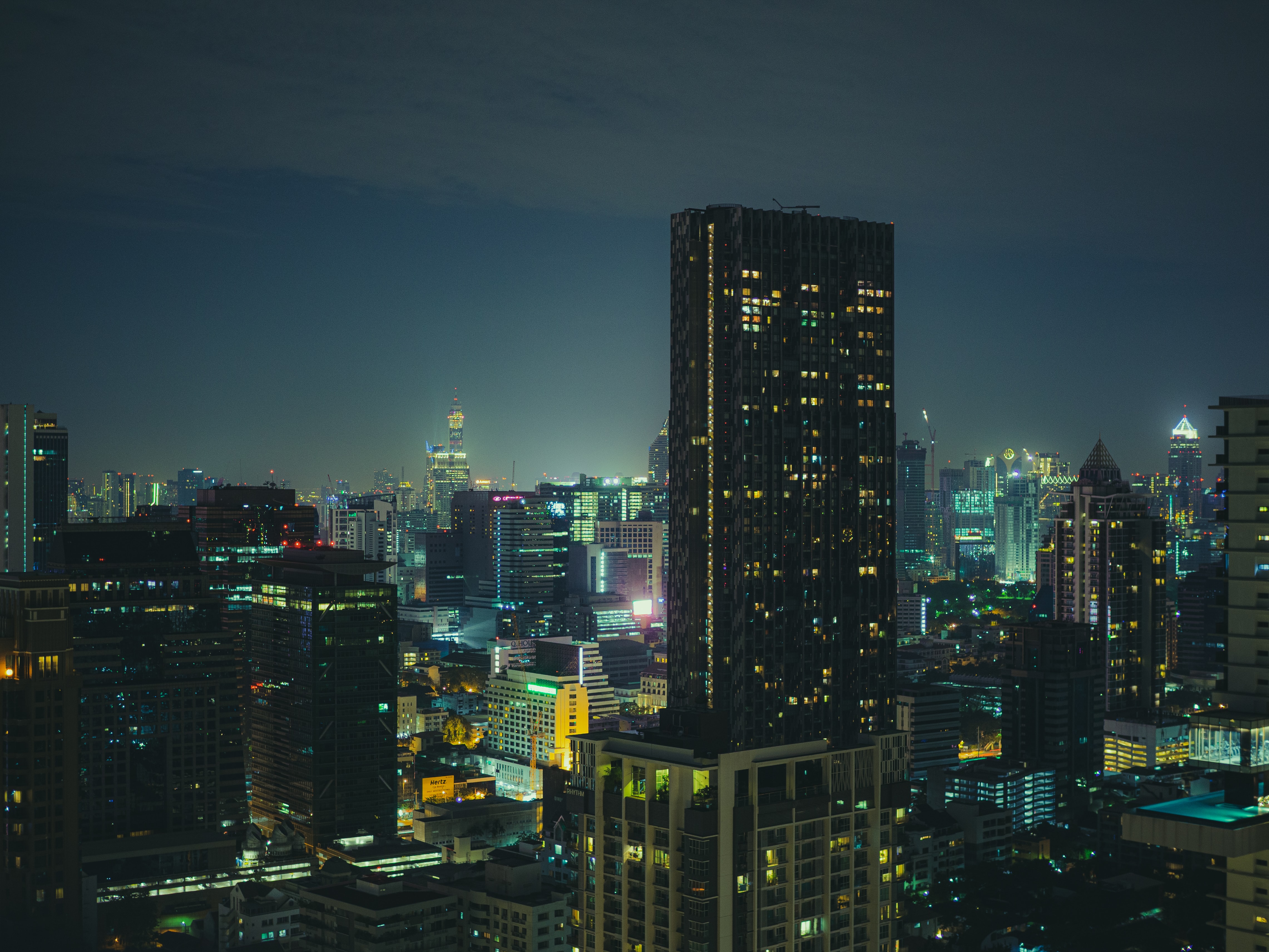 Free download wallpaper Building, Cities, Night, Tower, Night City on your PC desktop