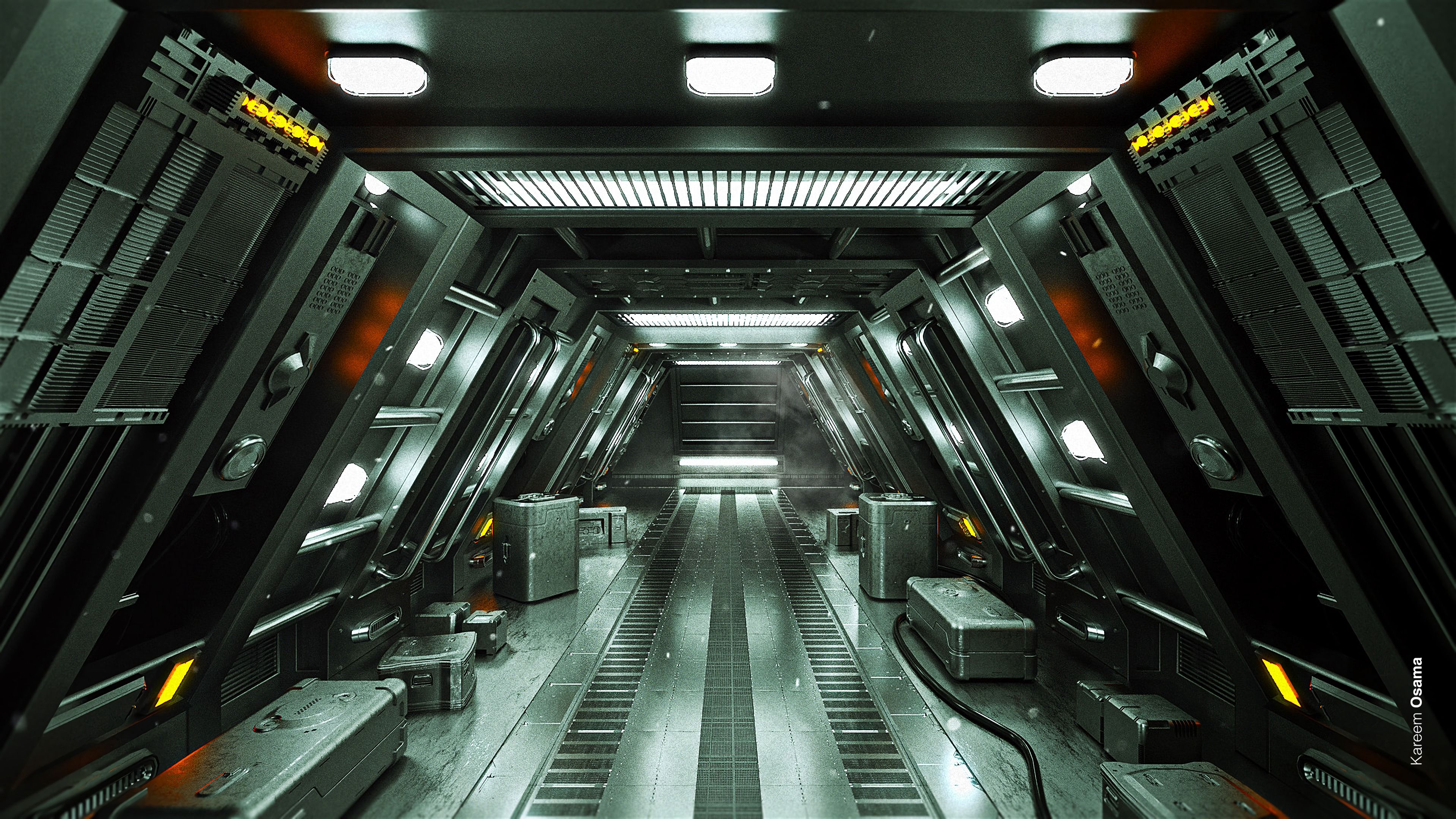 Free download wallpaper Art, Tunnel, Station, Sci Fi on your PC desktop