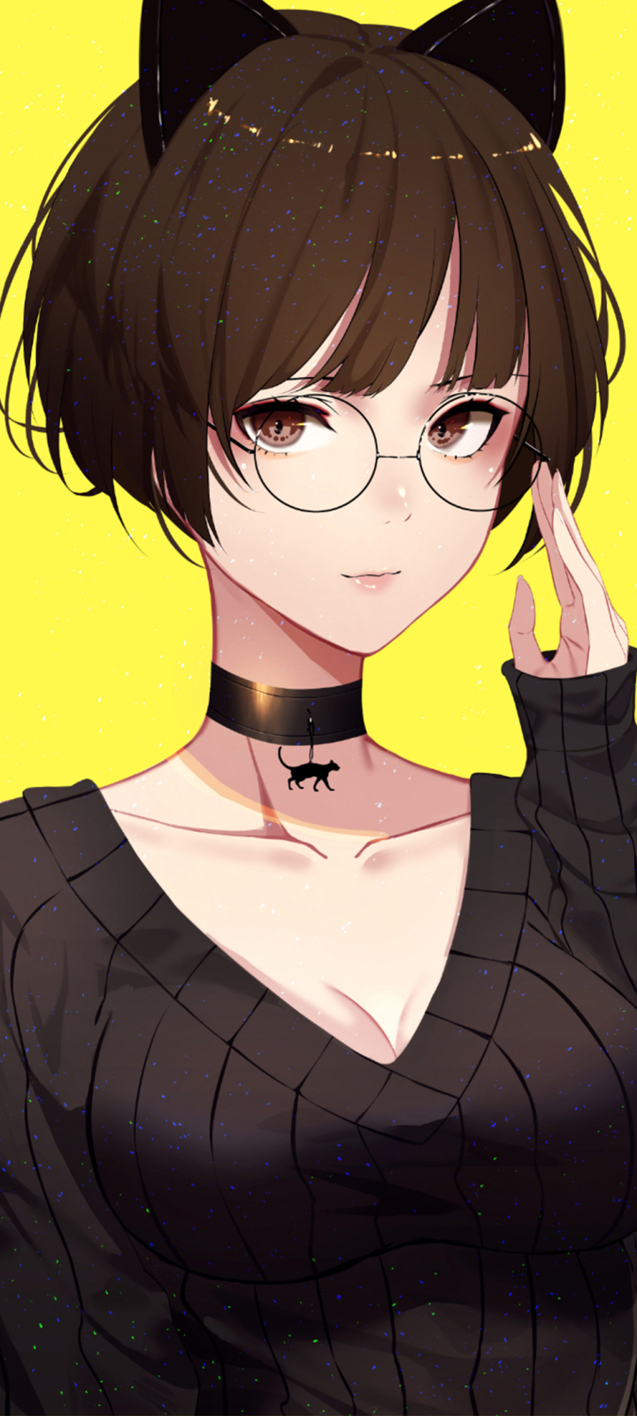 Download mobile wallpaper Anime, Girl, Glasses for free.