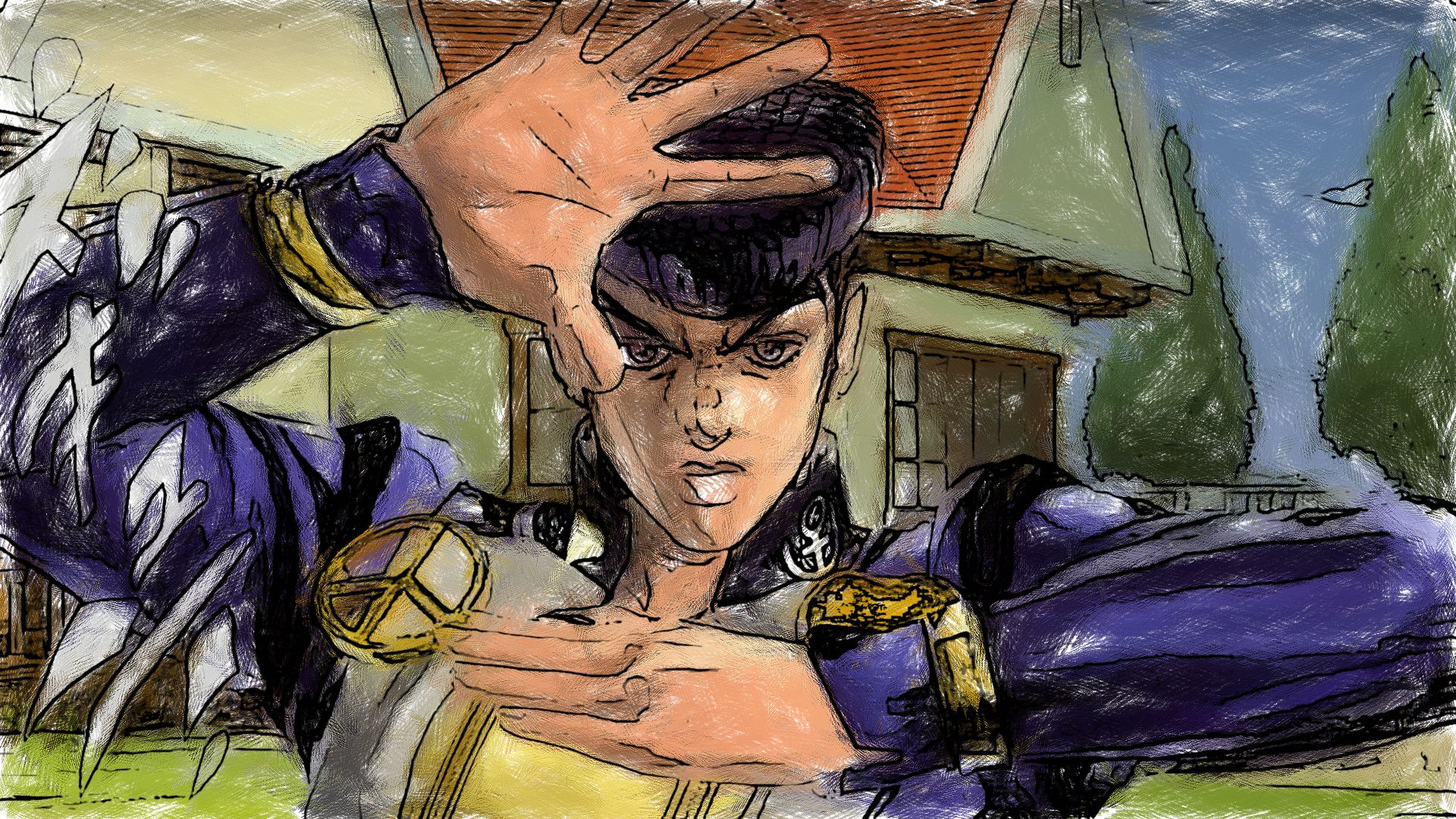 Téléchargez des papiers peints mobile Animé, Jojo's Bizarre Adventure, Josuke Higashikata gratuitement.