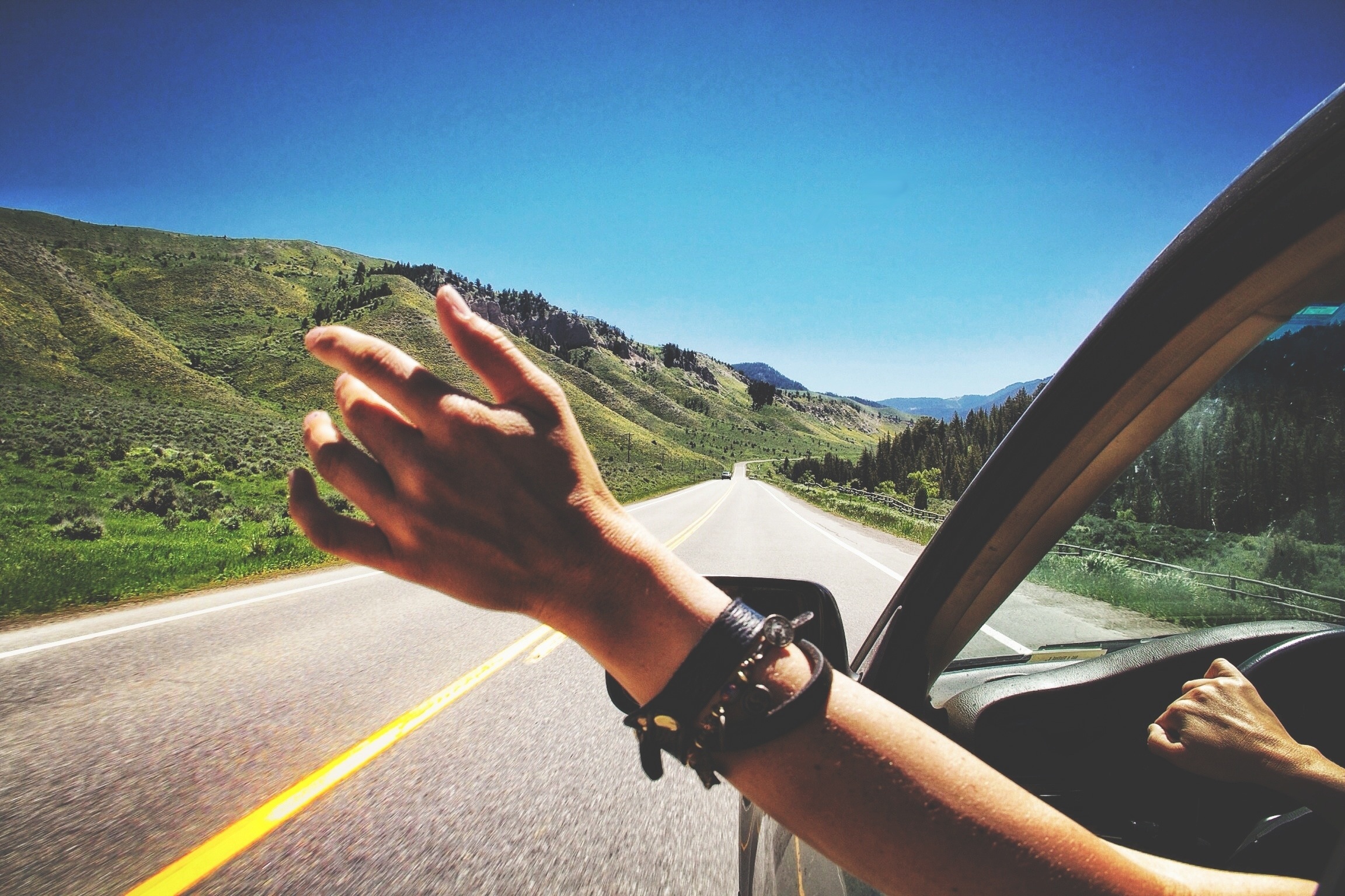 Download mobile wallpaper Landscape, Hand, Road, Hill, Photography, Scenery, Scenic for free.