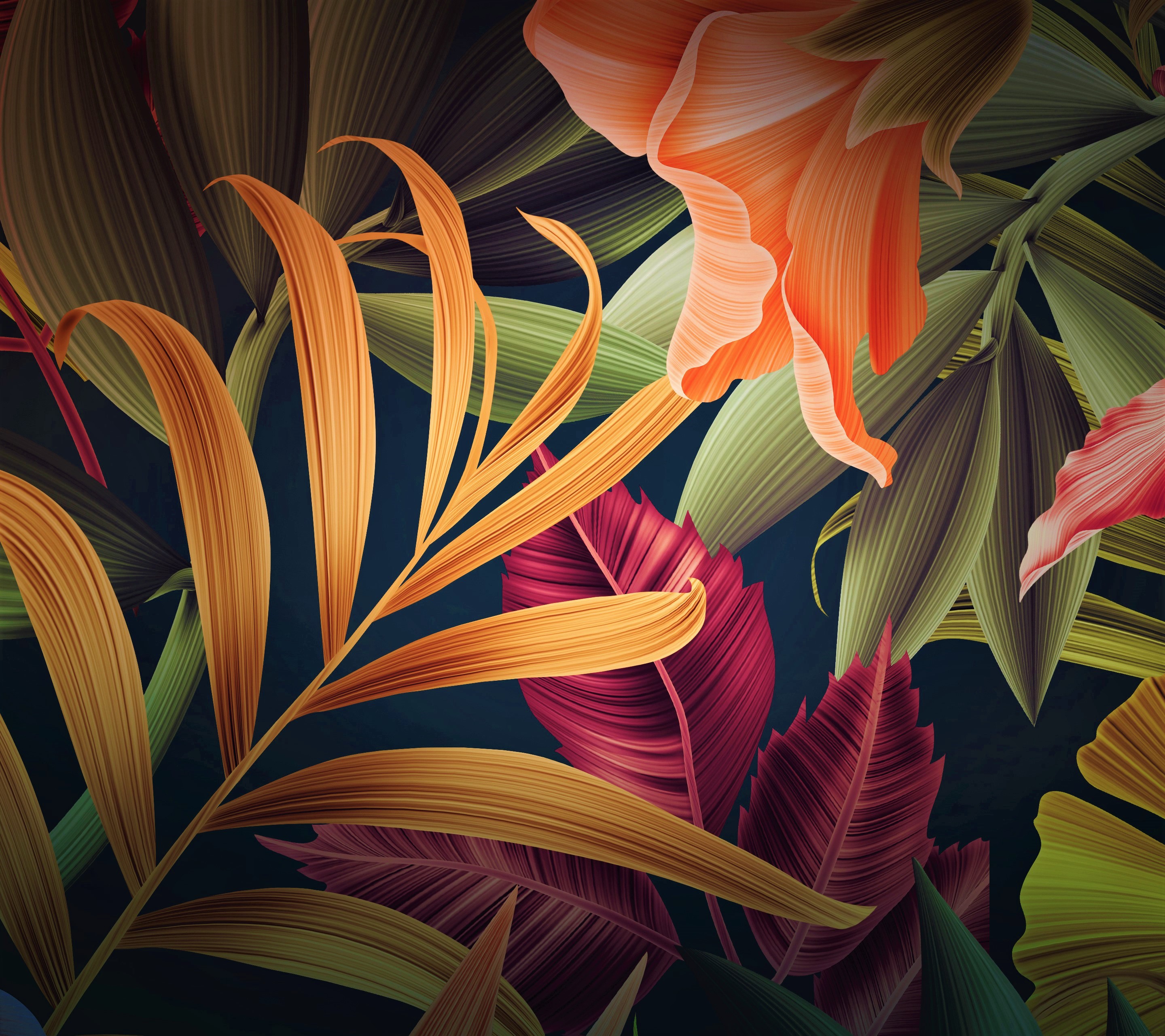 Free download wallpaper Plant, Leaf, Colorful, Artistic on your PC desktop