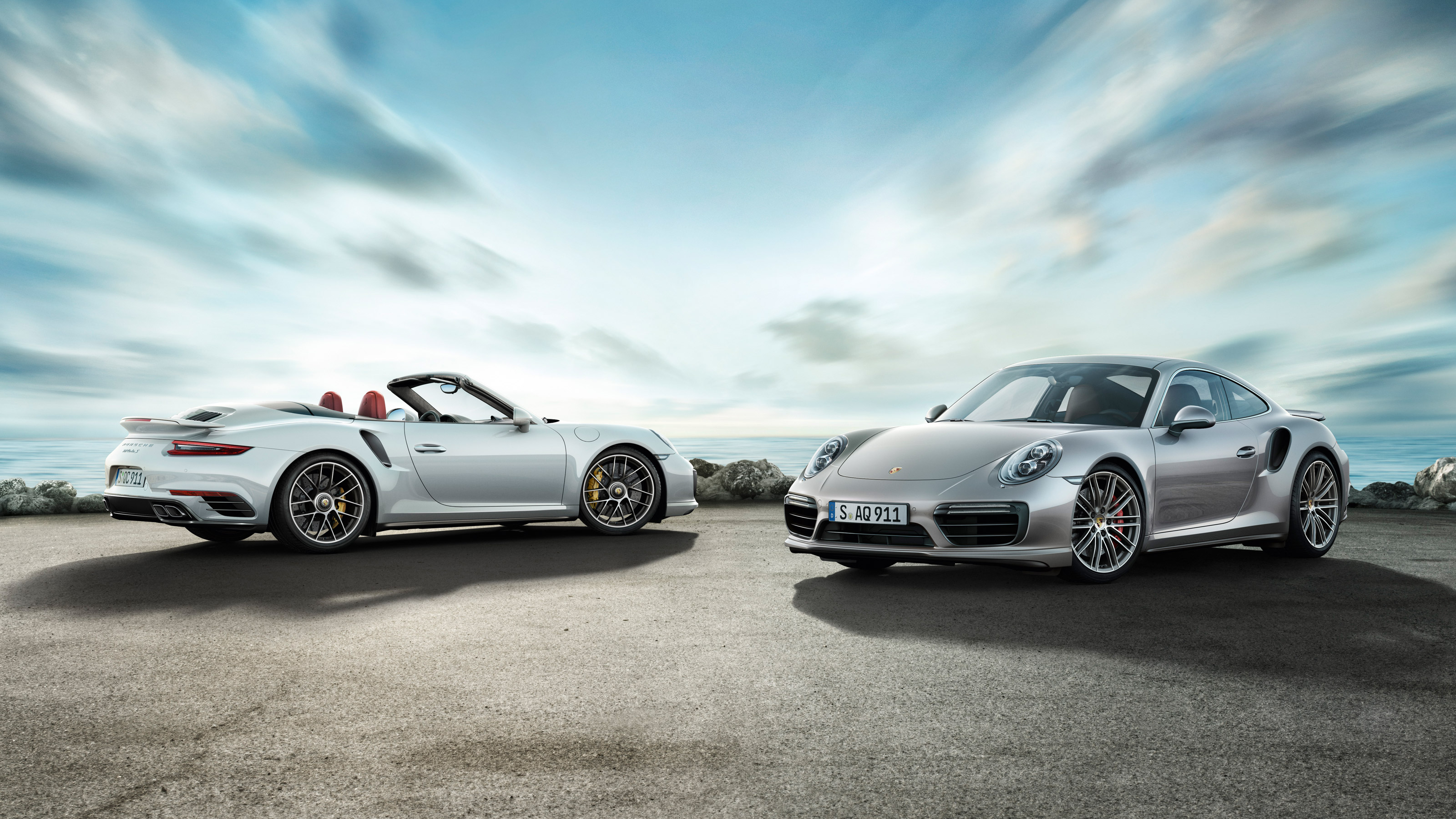 Laden Sie das Porsche, Porsche 911, Autos, Fahrzeuge, Silbernes Auto, Porsche 911 Turbo-Bild kostenlos auf Ihren PC-Desktop herunter
