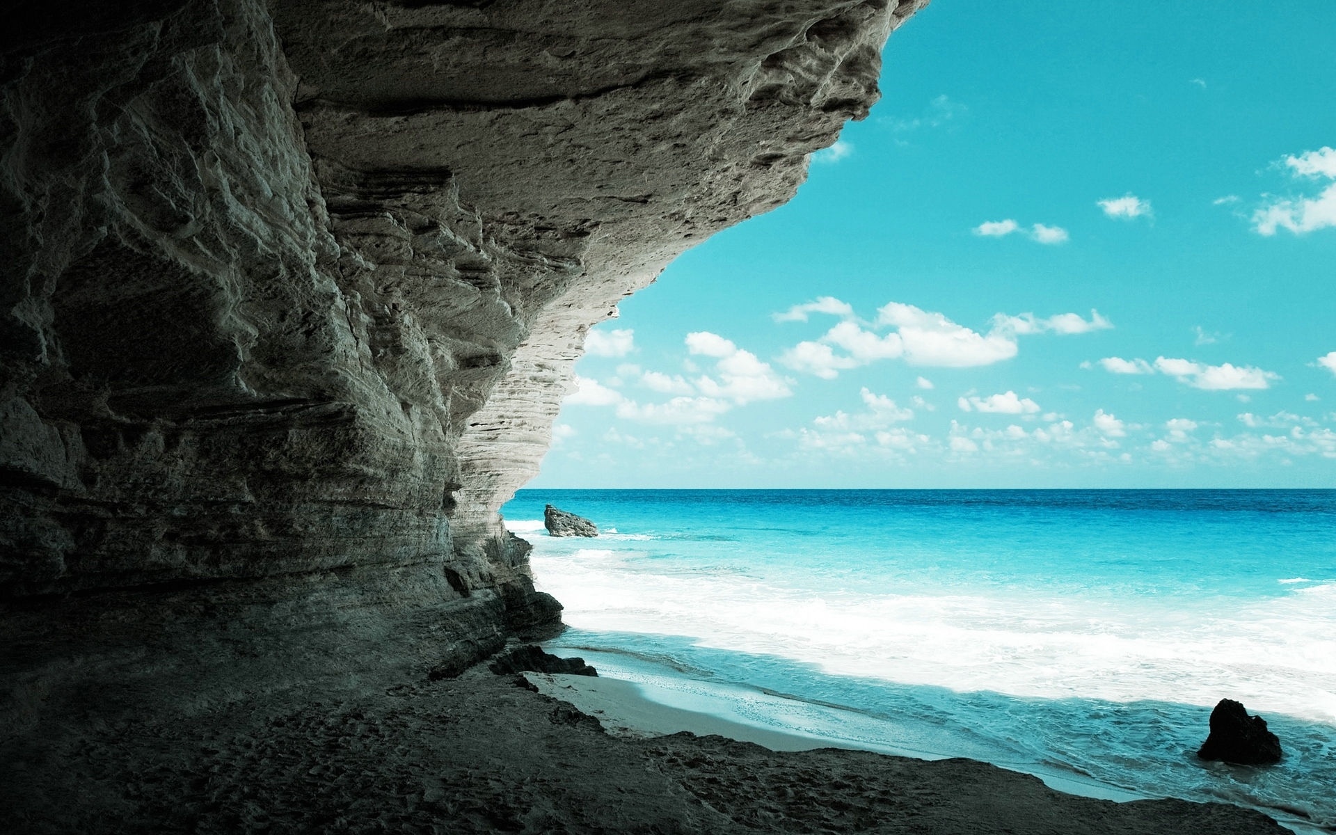 Laden Sie das Sea, Landschaft, Mountains-Bild kostenlos auf Ihren PC-Desktop herunter