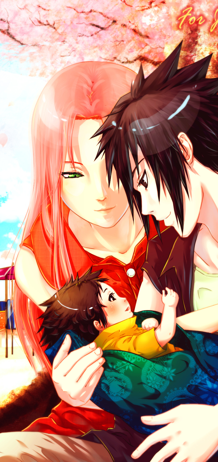 Download mobile wallpaper Anime, Naruto, Long Hair, Sasuke Uchiha, Sakura Haruno for free.