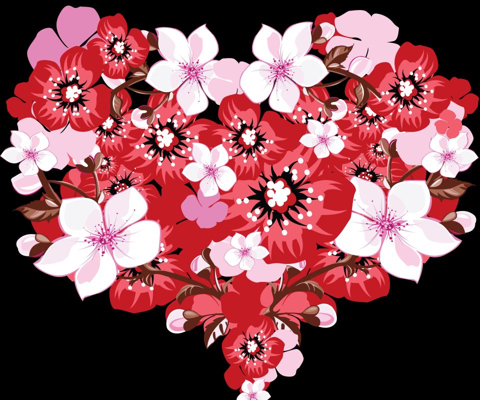 Завантажити шпалери безкоштовно Квітка, Серце, Художній, У Формі Серця картинка на робочий стіл ПК