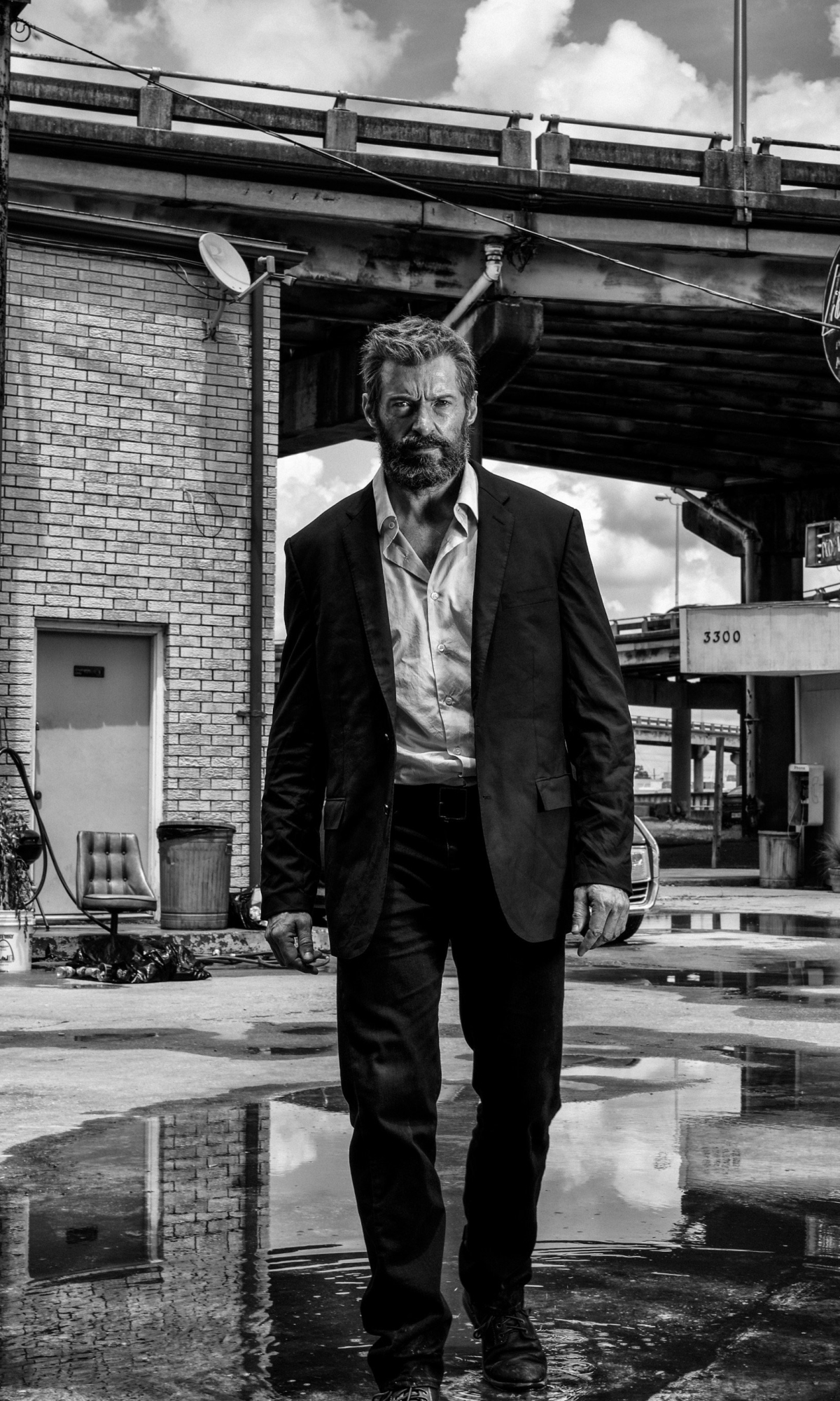 Baixar papel de parede para celular de Hugh Jackman, Filme, Wolverine, Preto Branco, Preto & Branco, X Men: O Filme, Logan, Logan (Filme) gratuito.