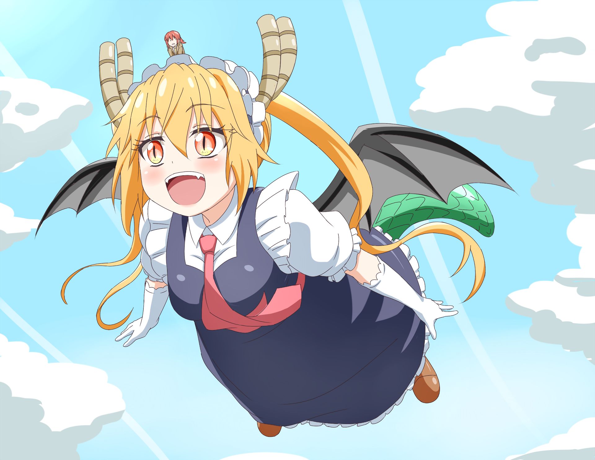 anime, miss kobayashi's dragon maid, kobayashi san chi no maid dragon, tohru (miss kobayashi's dragon maid)