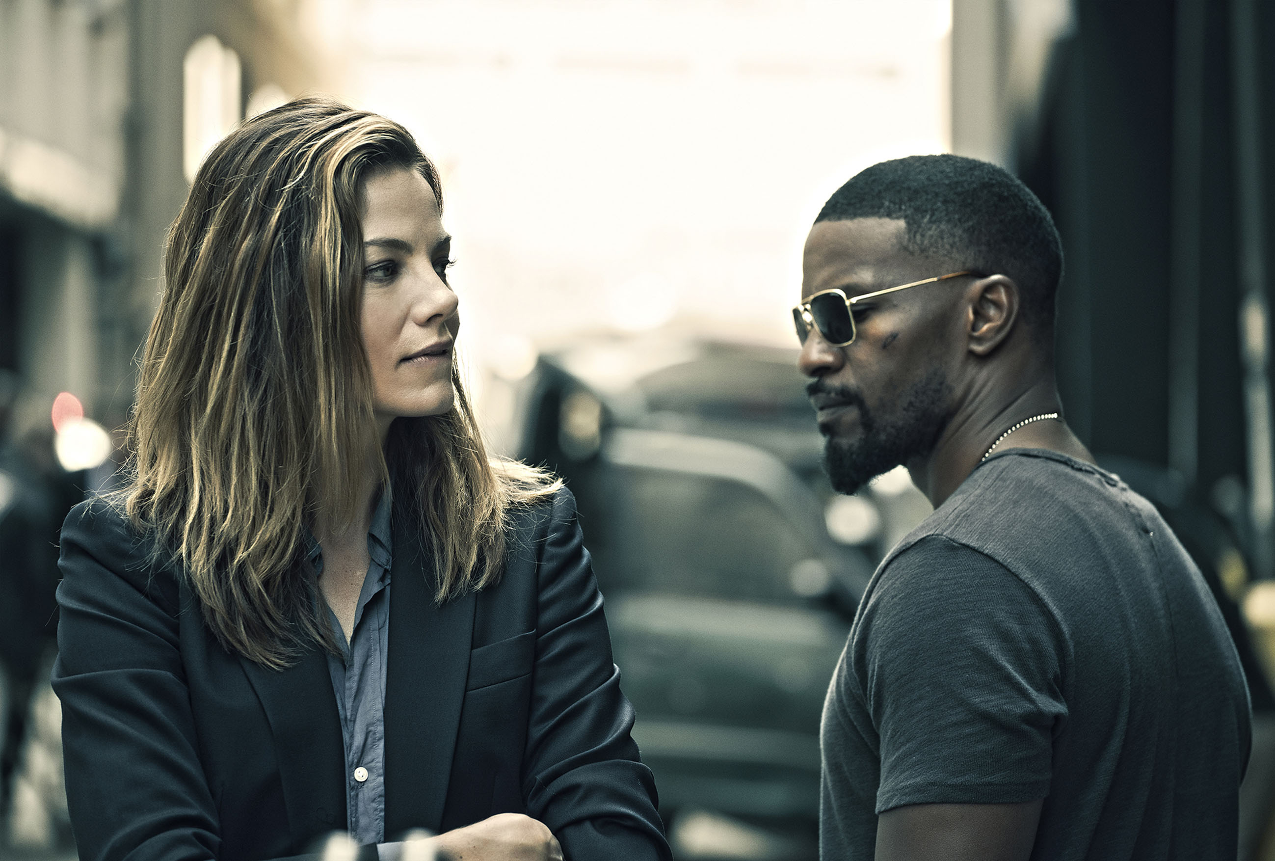Download mobile wallpaper Movie, Michelle Monaghan, Jamie Foxx, Sleepless for free.