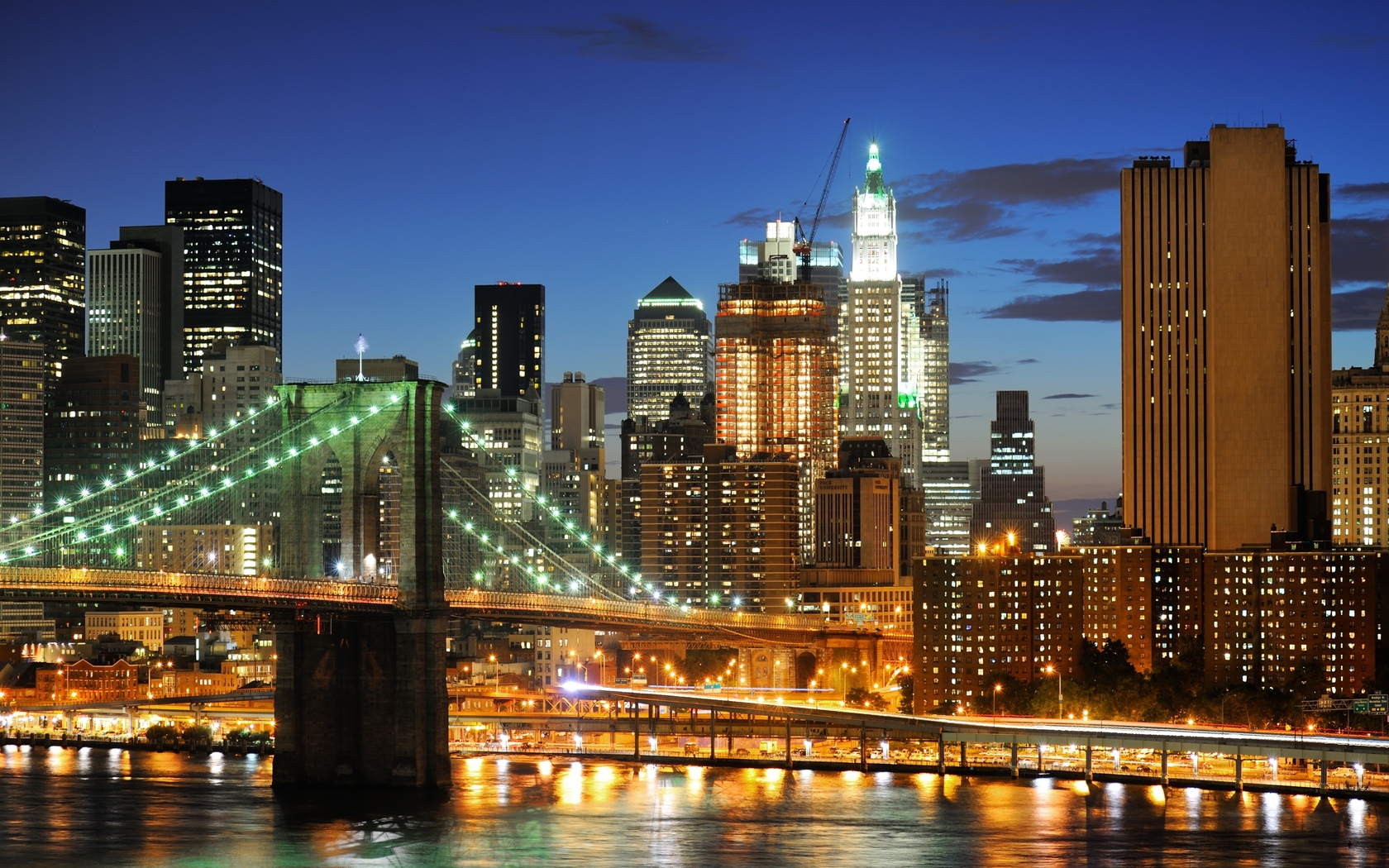 Завантажити шпалери безкоштовно Мости, Нью Йорк, Манхеттен, Бруклінський Міст, Створено Людиною картинка на робочий стіл ПК