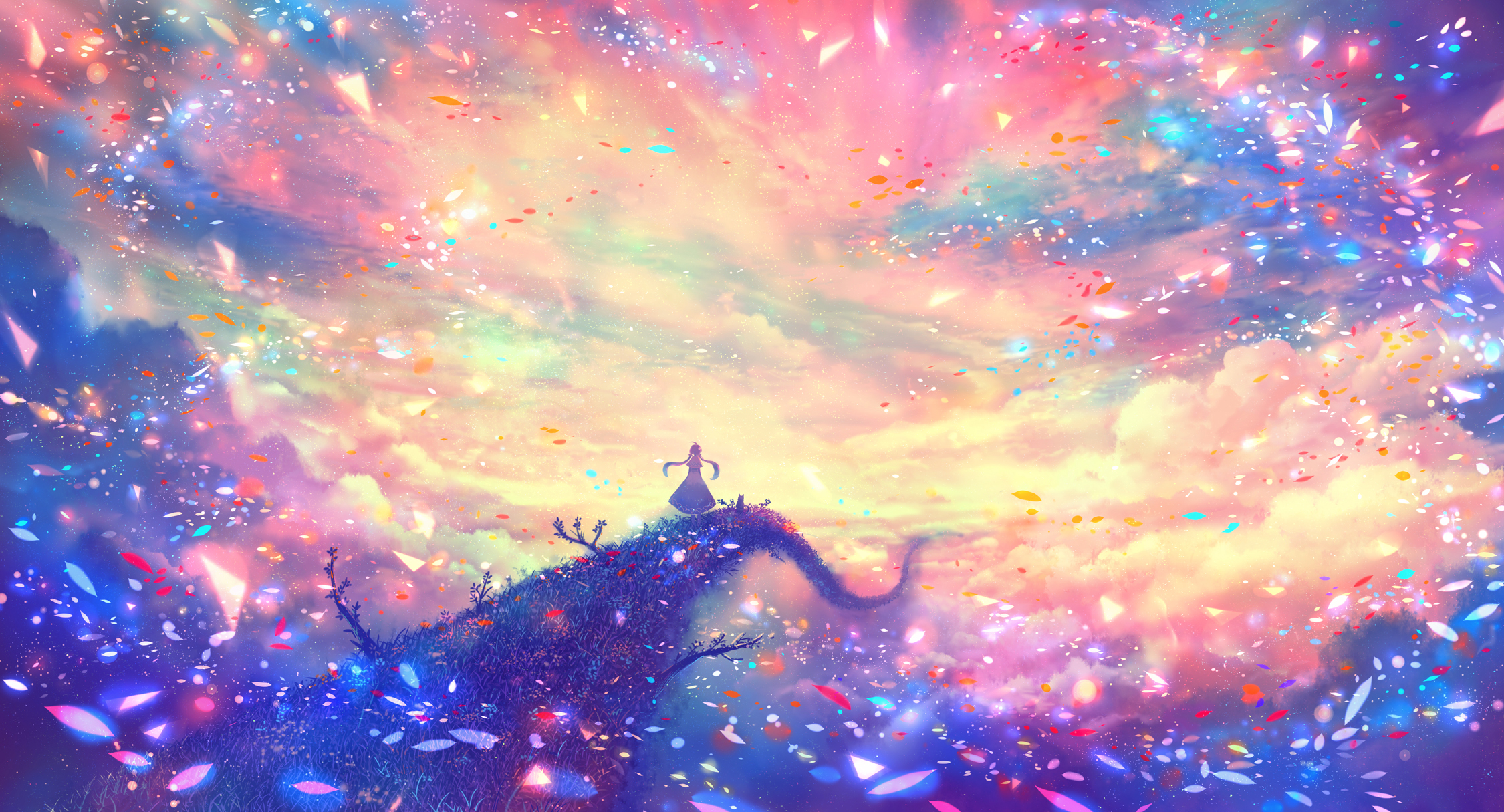 Free download wallpaper Anime, Sky, Original on your PC desktop