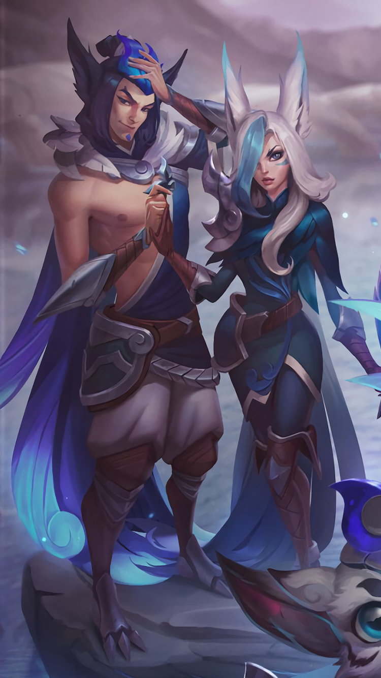 Download mobile wallpaper League Of Legends, Video Game, Rakan (League Of Legends), Xayah (League Of Legends) for free.