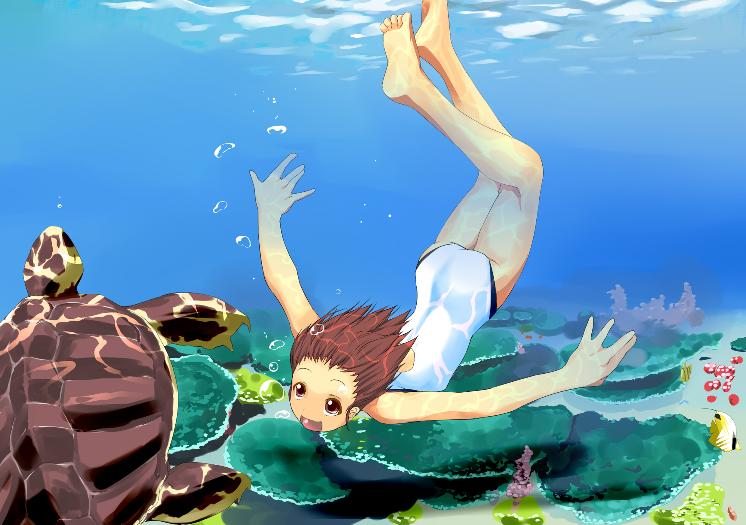 Free download wallpaper Anime, Underwater on your PC desktop