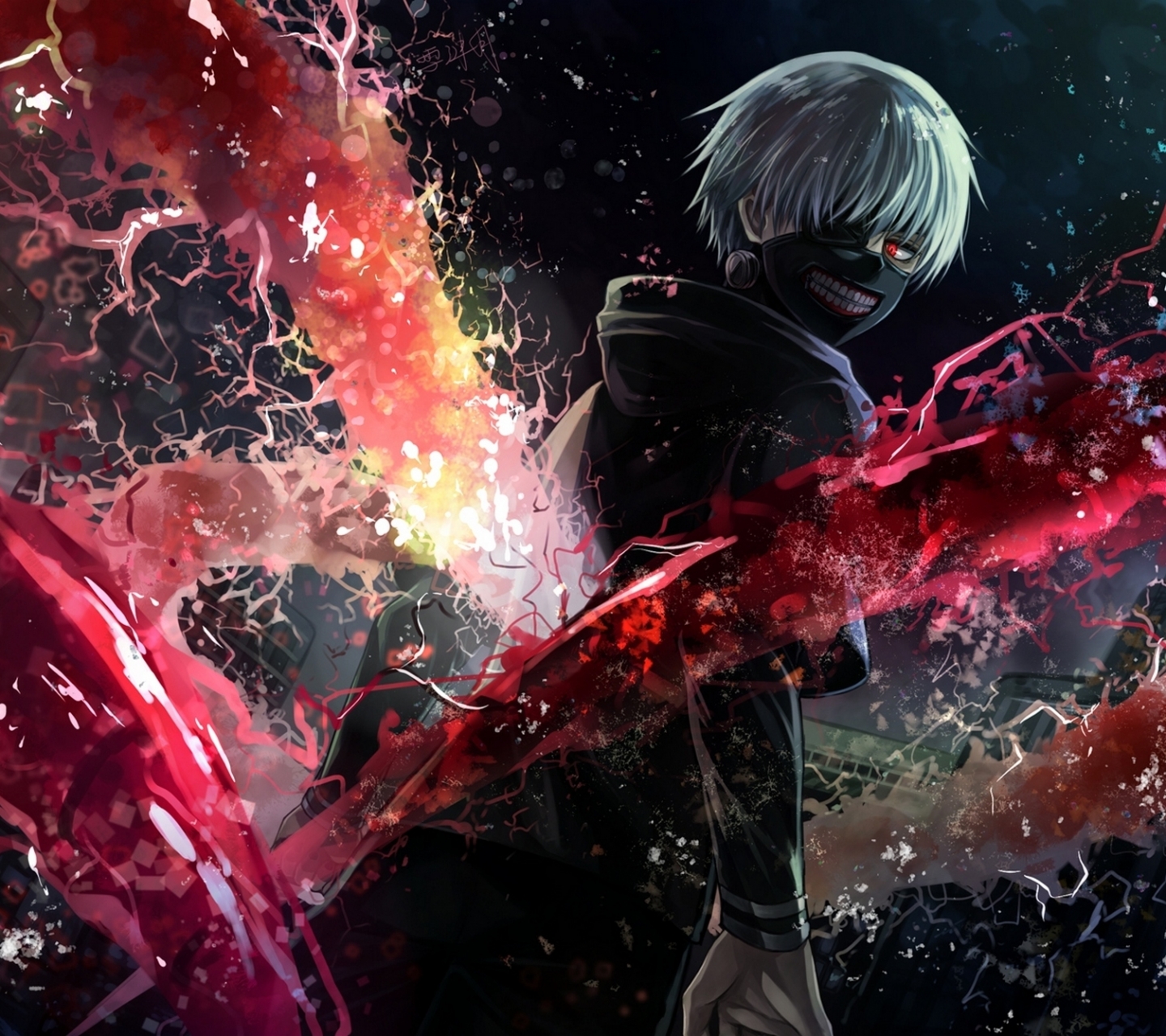 Free download wallpaper Anime, Mask, White Hair, Ken Kaneki, Tokyo Ghoul on your PC desktop