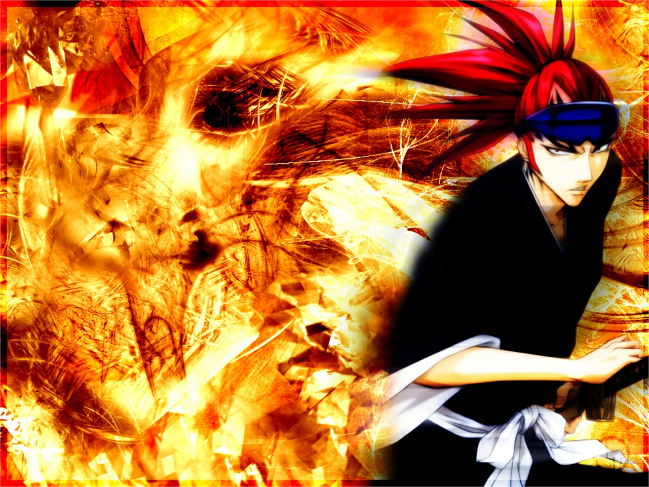 Handy-Wallpaper Bleach, Animes, Renji Abarai kostenlos herunterladen.