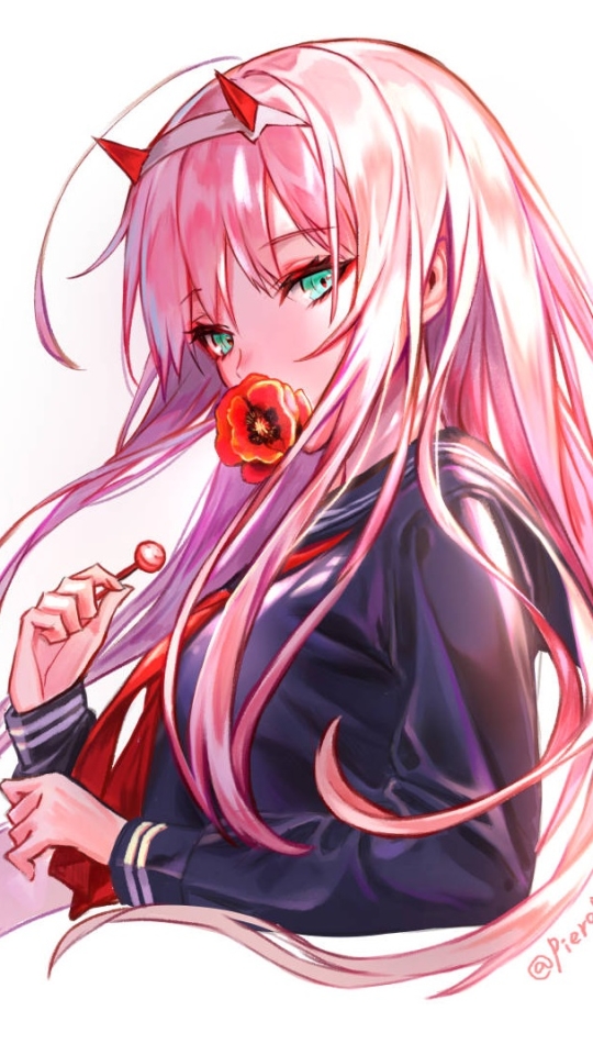 Handy-Wallpaper Animes, Darling In The Franxx, Zero Two (Liebling Im Franxx) kostenlos herunterladen.