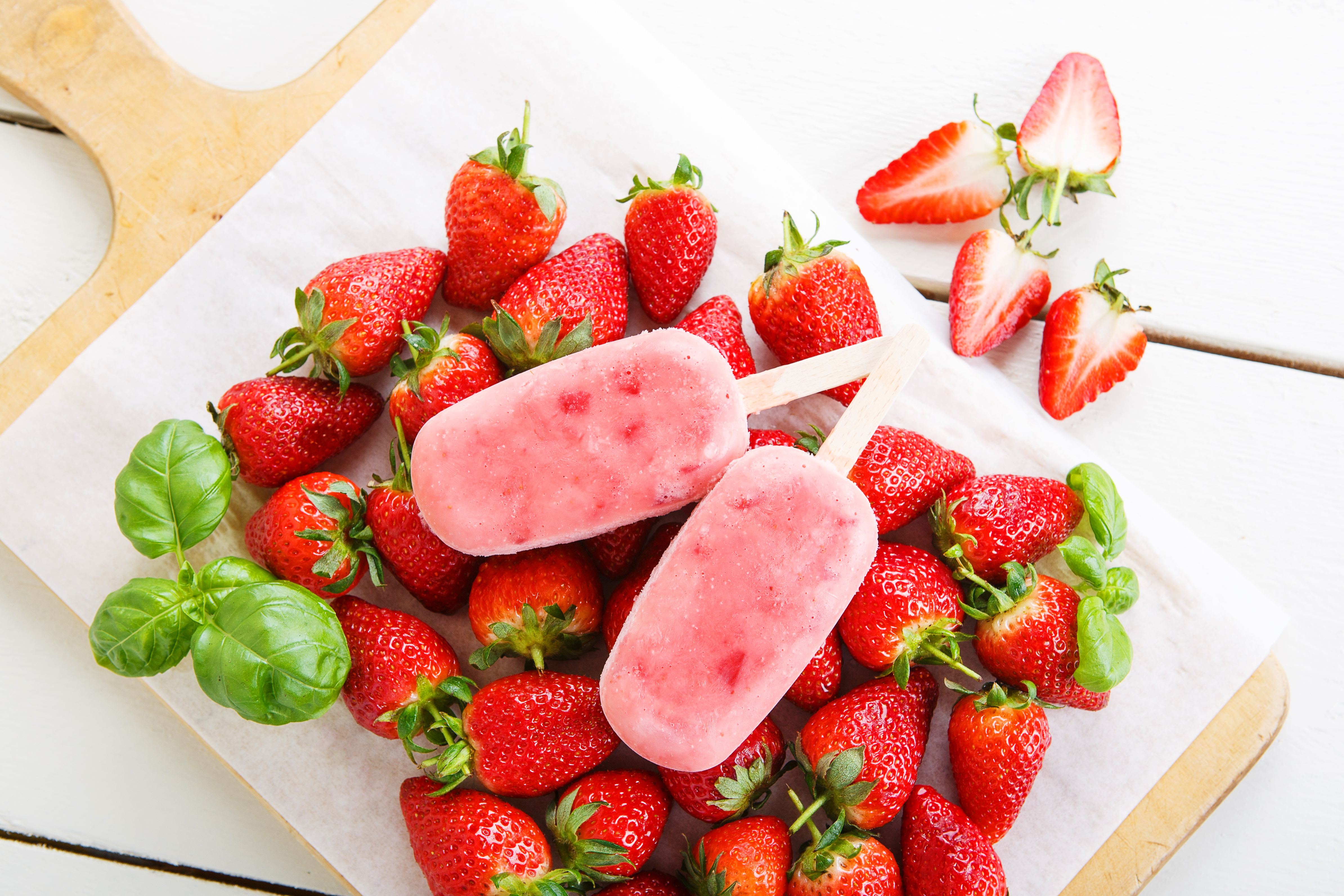 Handy-Wallpaper Erdbeere, Frucht, Eiscreme, Nahrungsmittel kostenlos herunterladen.