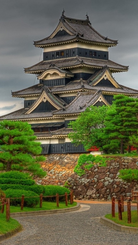 Download mobile wallpaper Castles, Japan, Man Made, Castle, Matsumoto Castle for free.