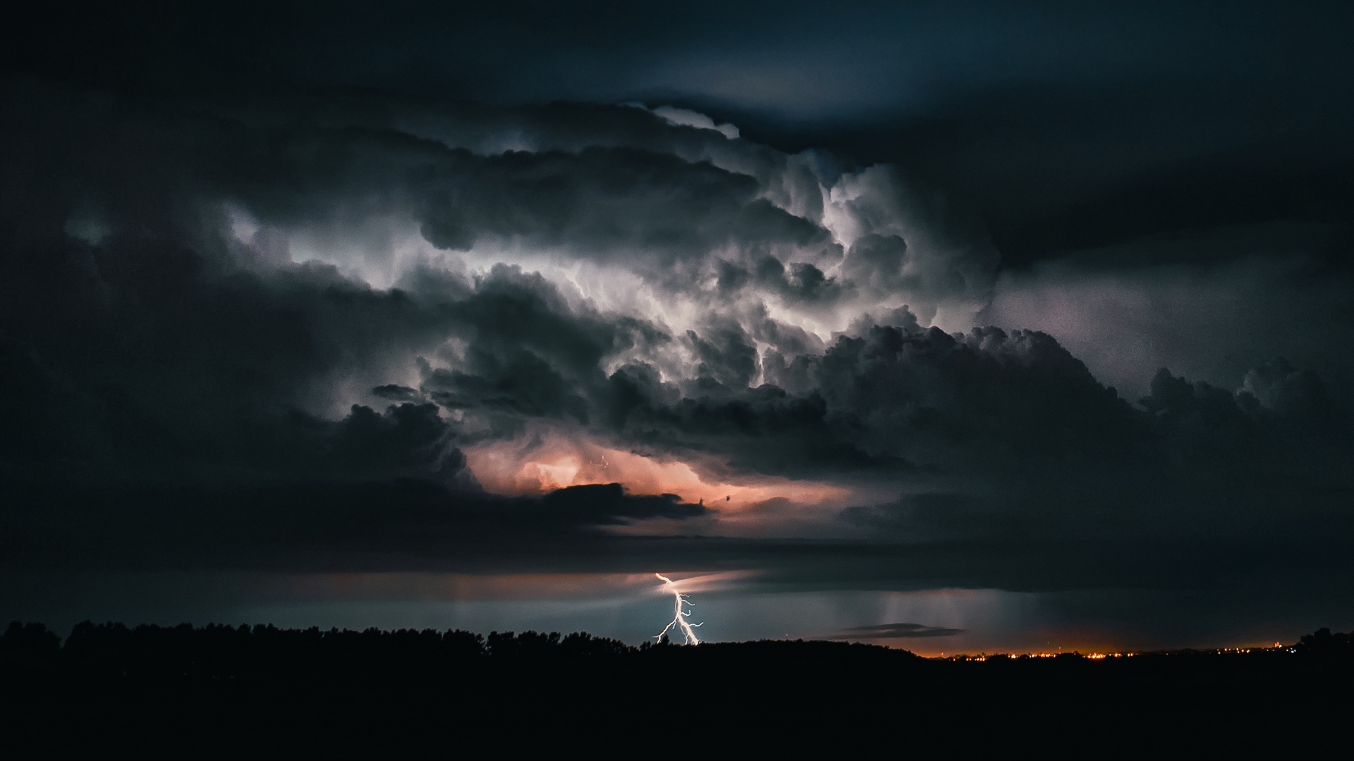 Free download wallpaper Night, Lightning, Cloud, Photography on your PC desktop