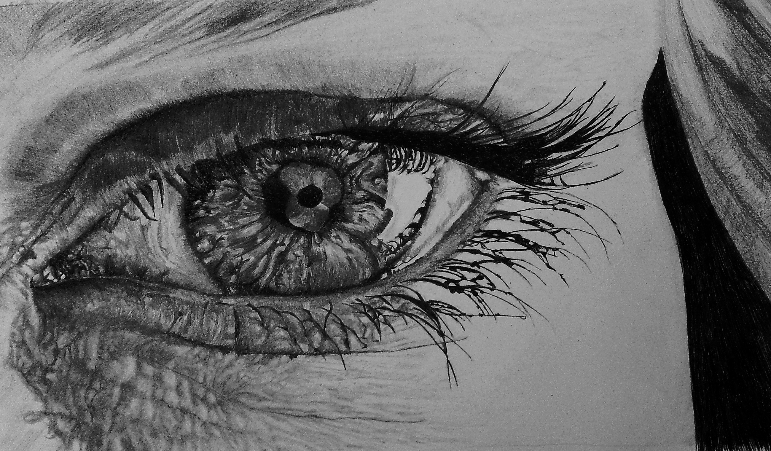 Download mobile wallpaper Drawing, Pencil, Artistic, Eye for free.