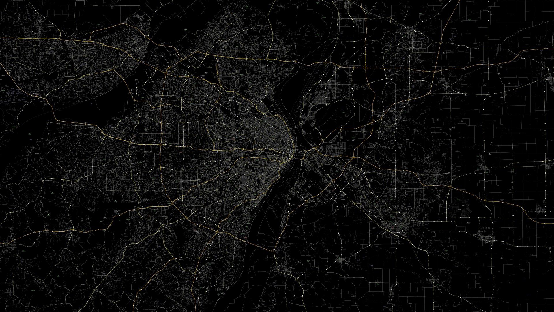 map, dark background, abstract, lines, route 5K