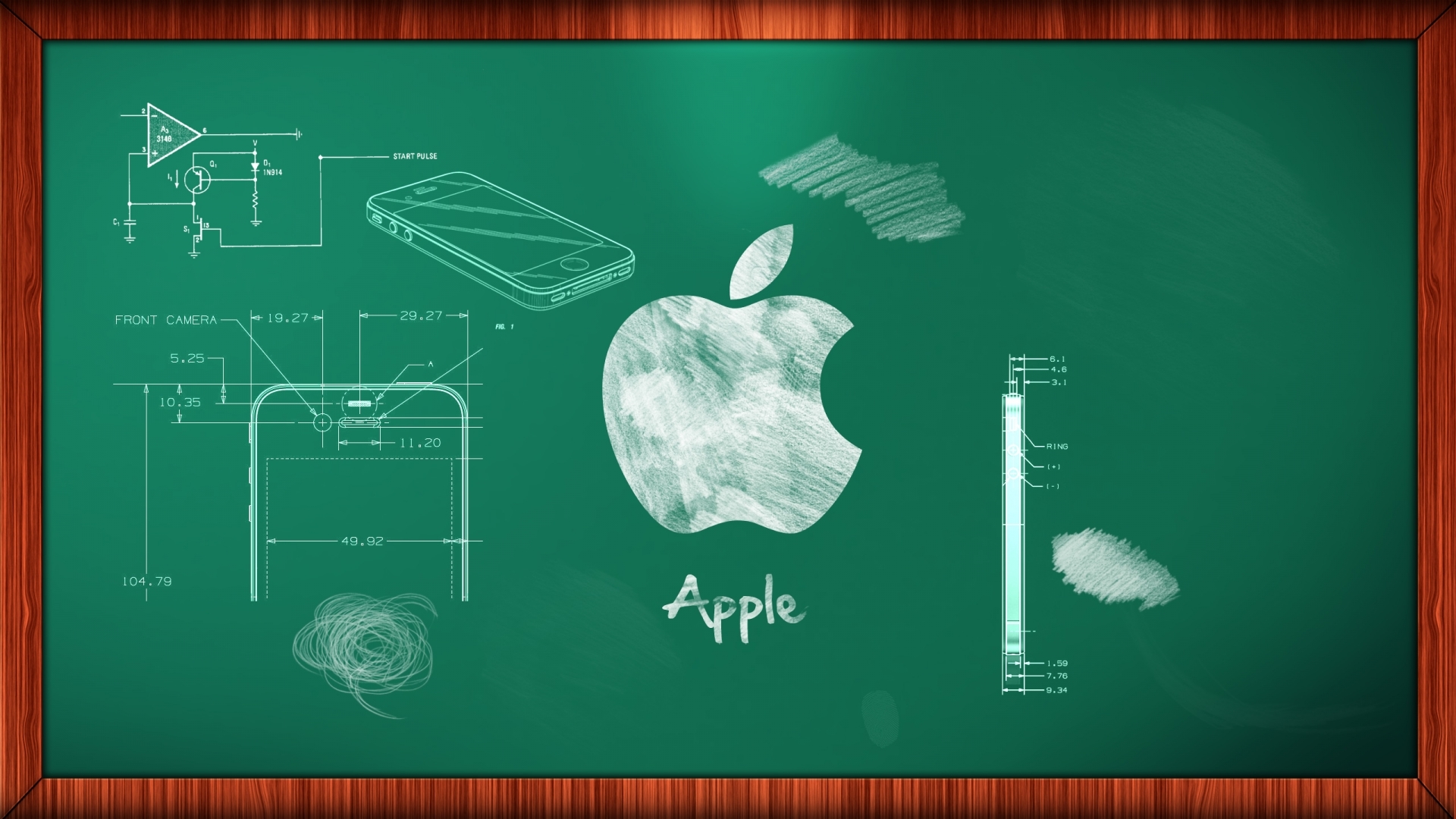 brands, apple, green HD wallpaper