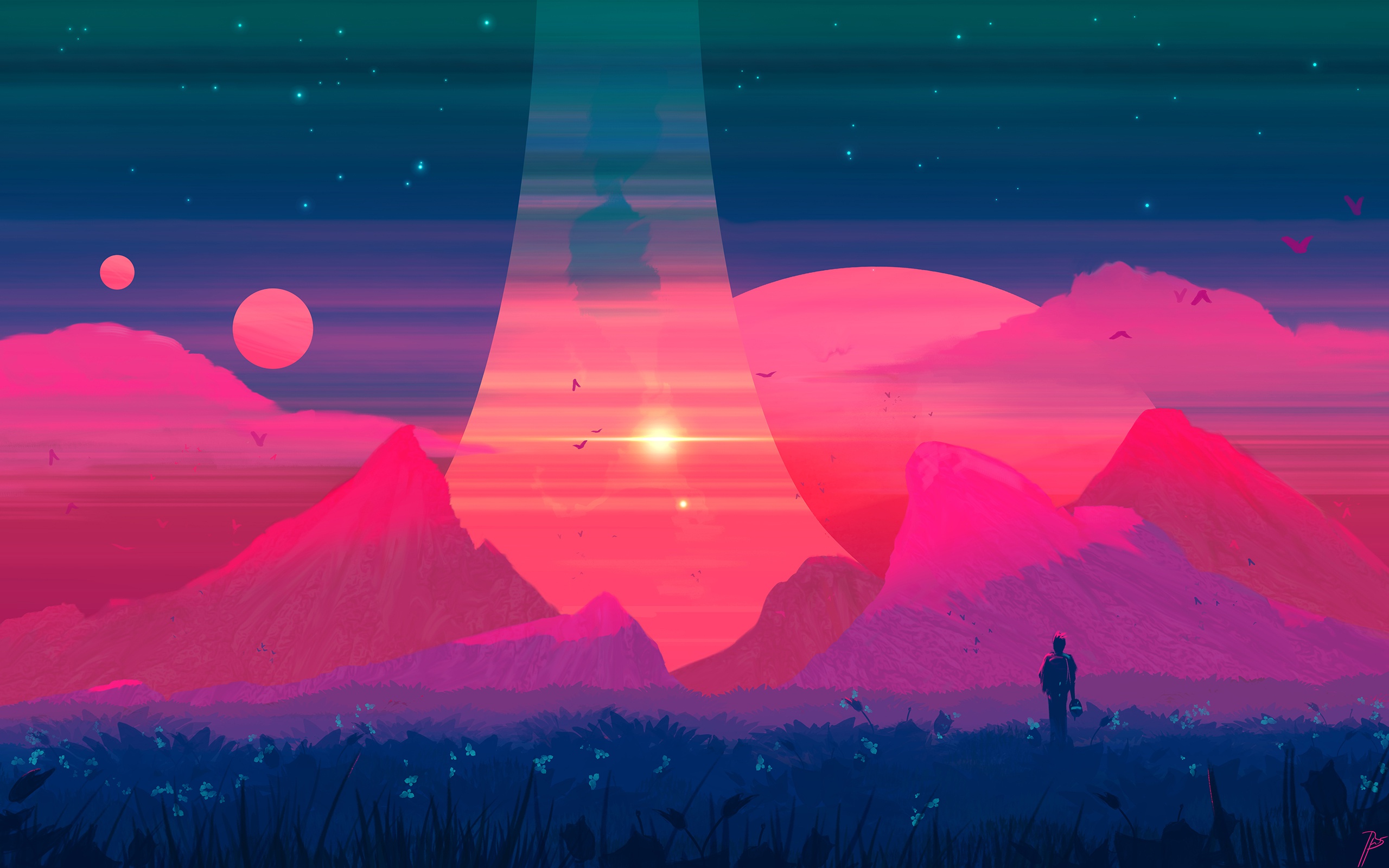 Free download wallpaper Landscape, Mountain, Planet, Sci Fi on your PC desktop