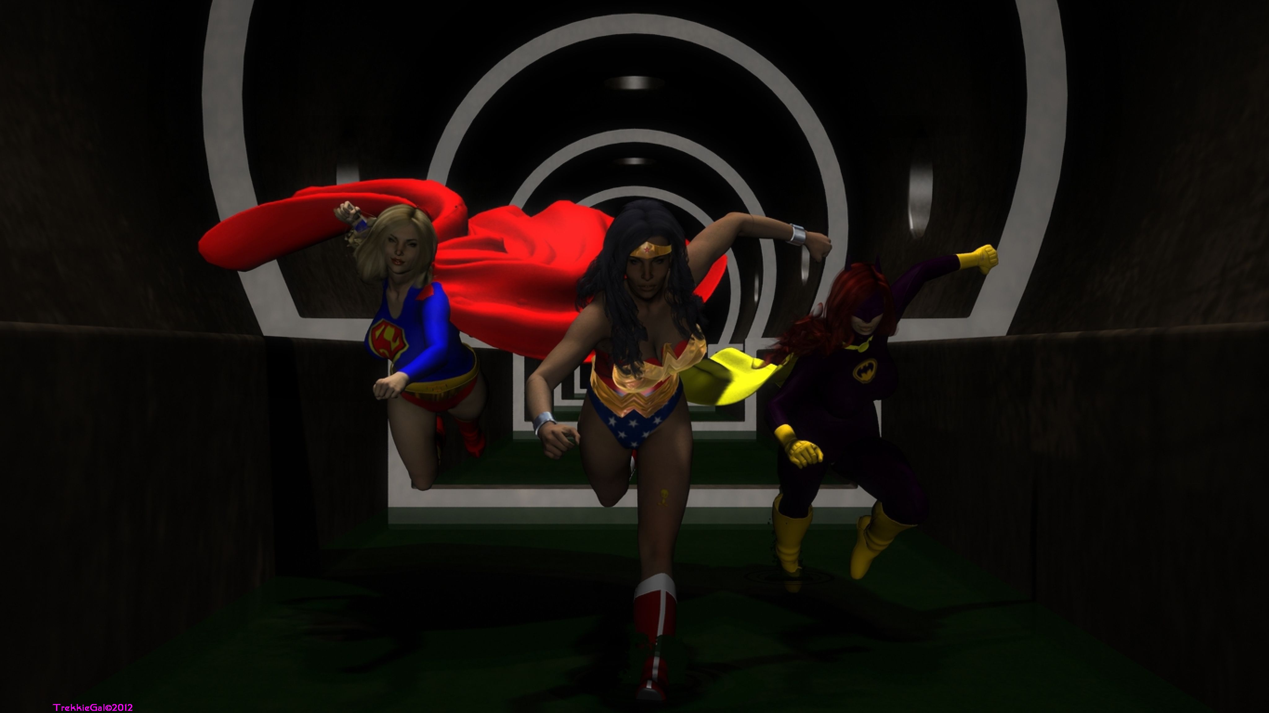 Free download wallpaper Comics, Dc Comics, Wonder Woman, Batgirl, Supergirl on your PC desktop