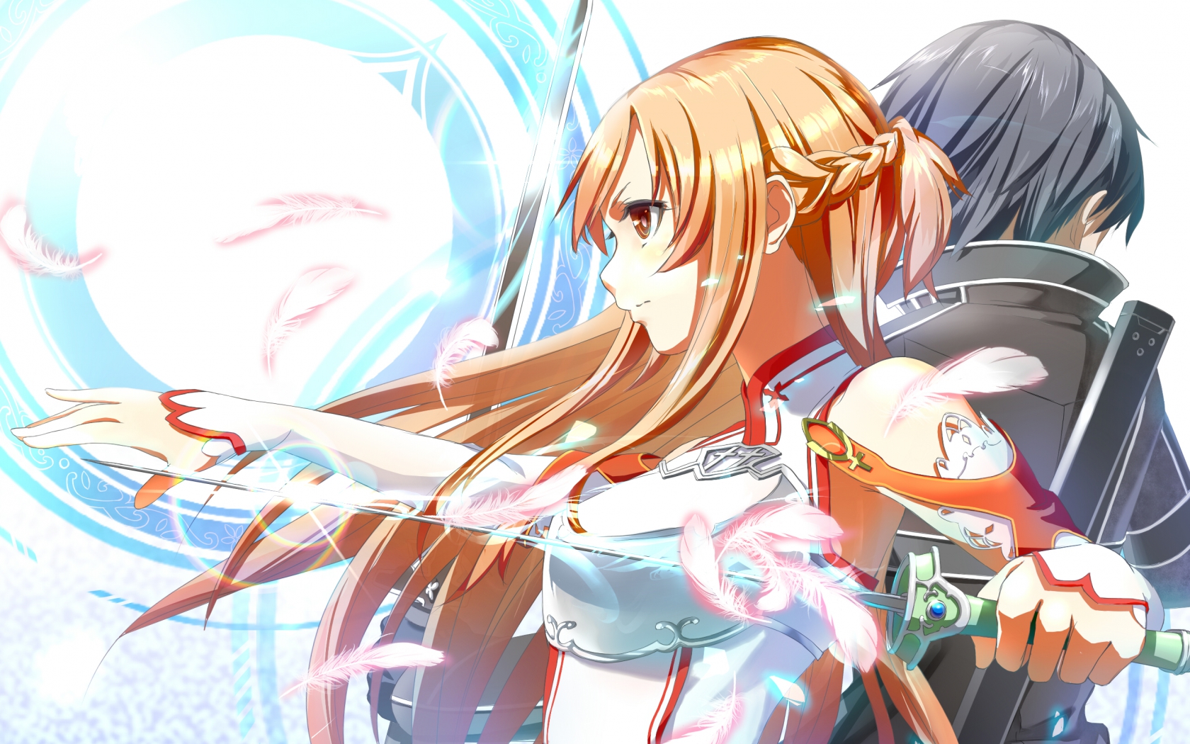 Download mobile wallpaper Sword Art Online, Asuna Yuuki, Kirito (Sword Art Online), Anime for free.