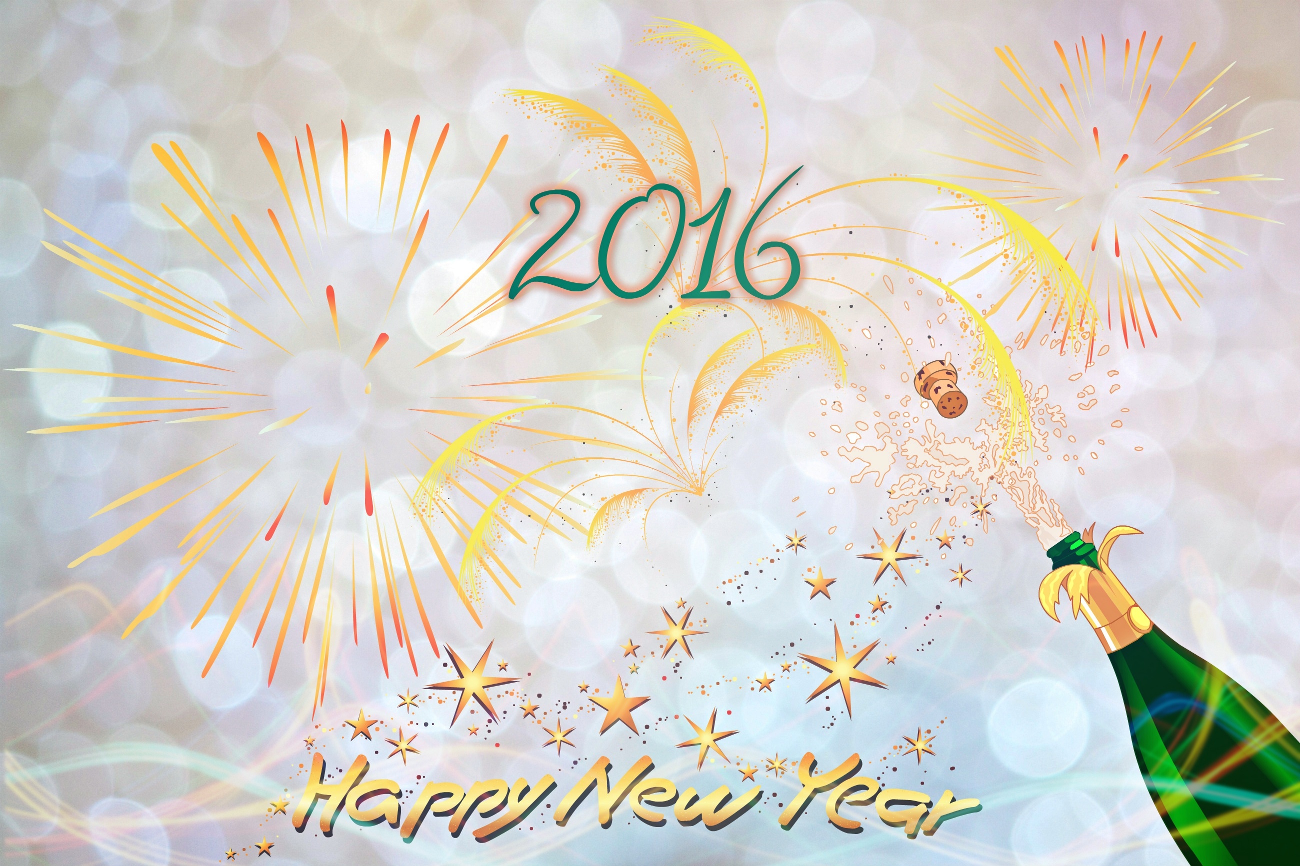 Скачать обои бесплатно Новый Год, Шампанское, Праздничные, Новый Год 2016 картинка на рабочий стол ПК