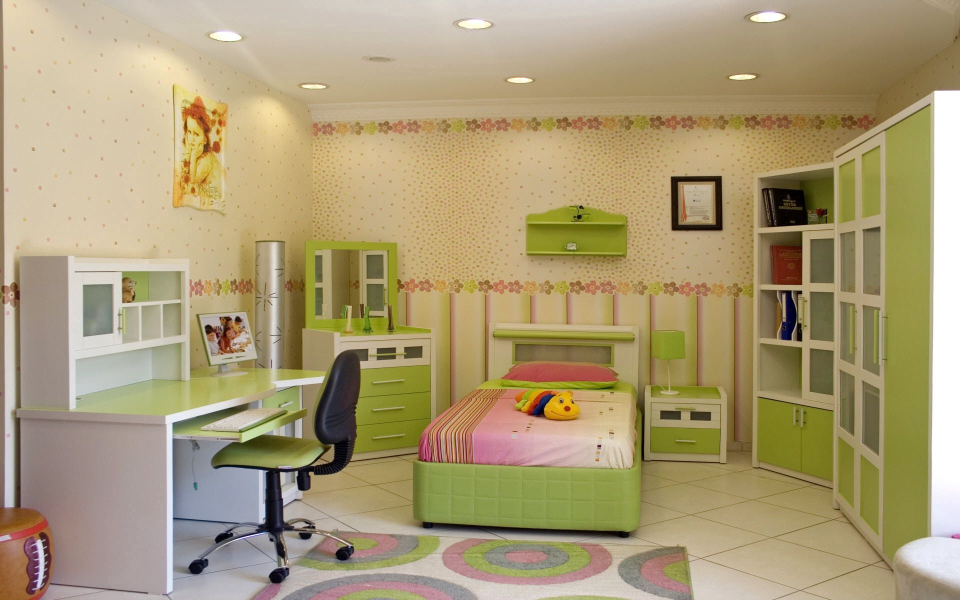 bedroom, children, nursery, room, interior, miscellanea, miscellaneous, design, style HD wallpaper