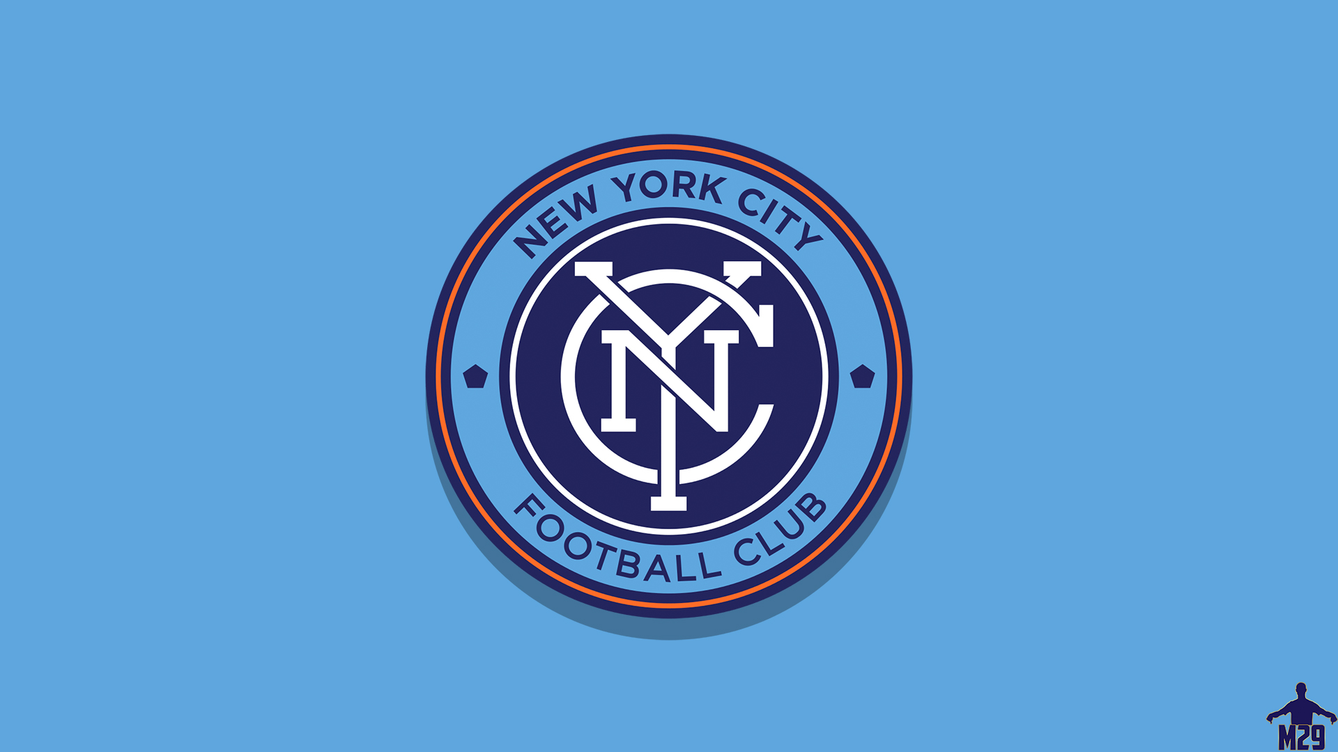 Téléchargez des papiers peints mobile Logo, Des Sports, Emblème, Football, Fc De New York gratuitement.
