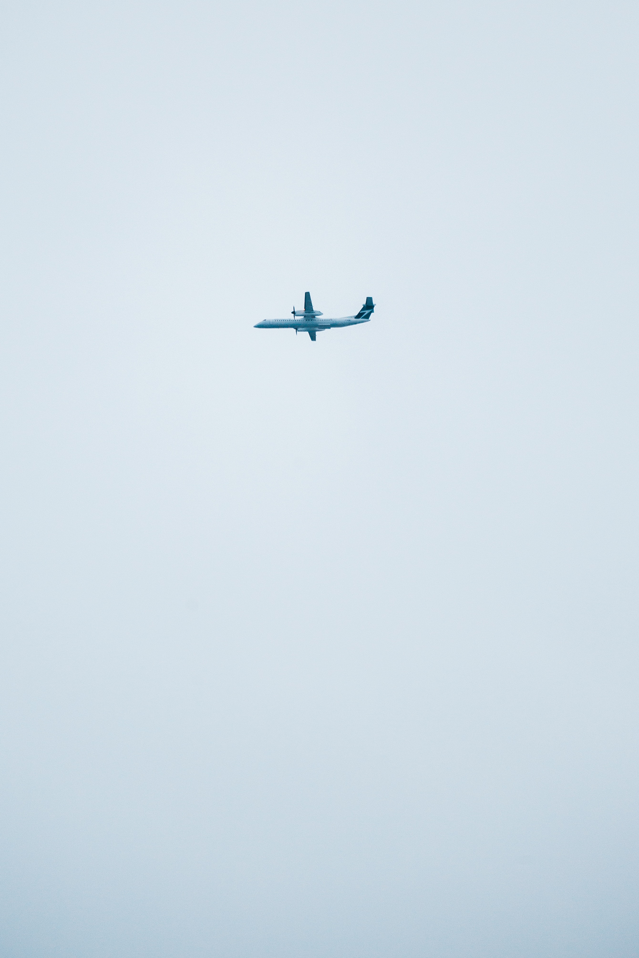 Download mobile wallpaper Grey, Sky, Airplane, Minimalism, Plane for free.