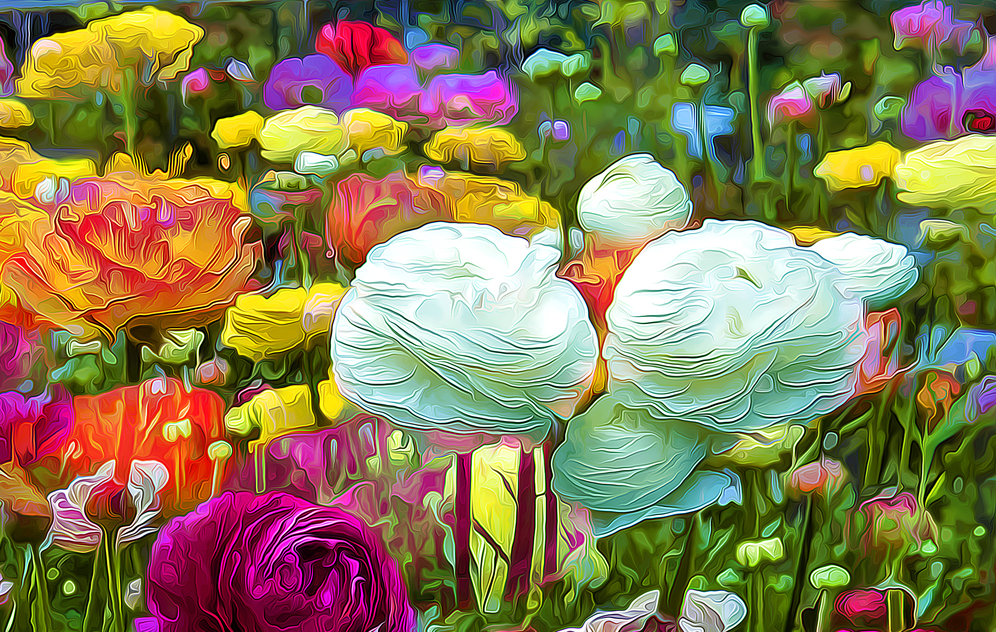 Free download wallpaper Flower, Colors, Colorful, Painting, Artistic on your PC desktop