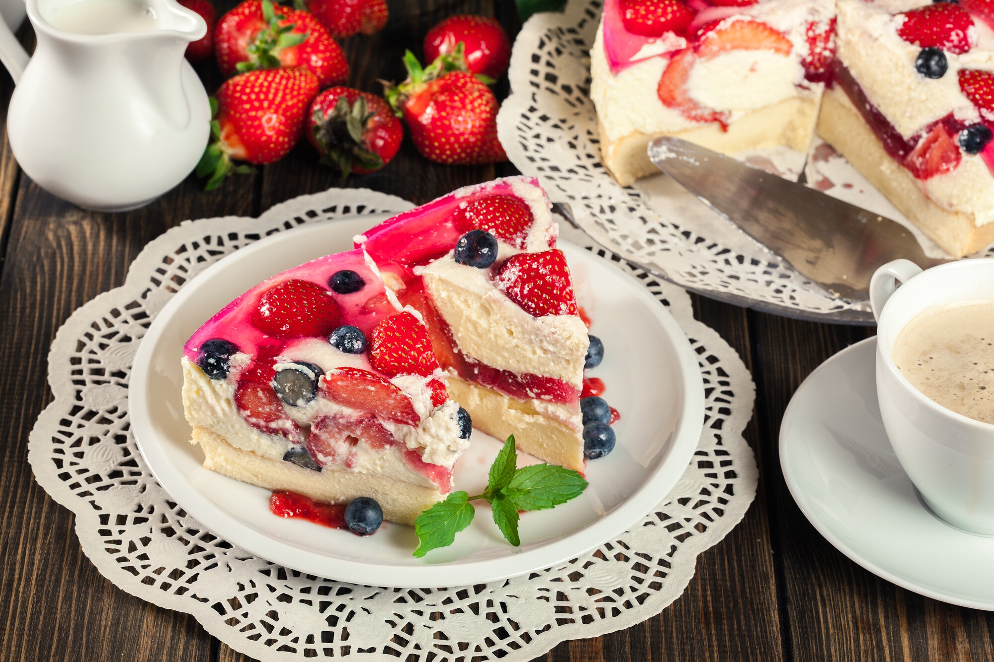 Download mobile wallpaper Food, Strawberry, Dessert, Still Life, Cake, Berry, Cheesecake, Pastry for free.