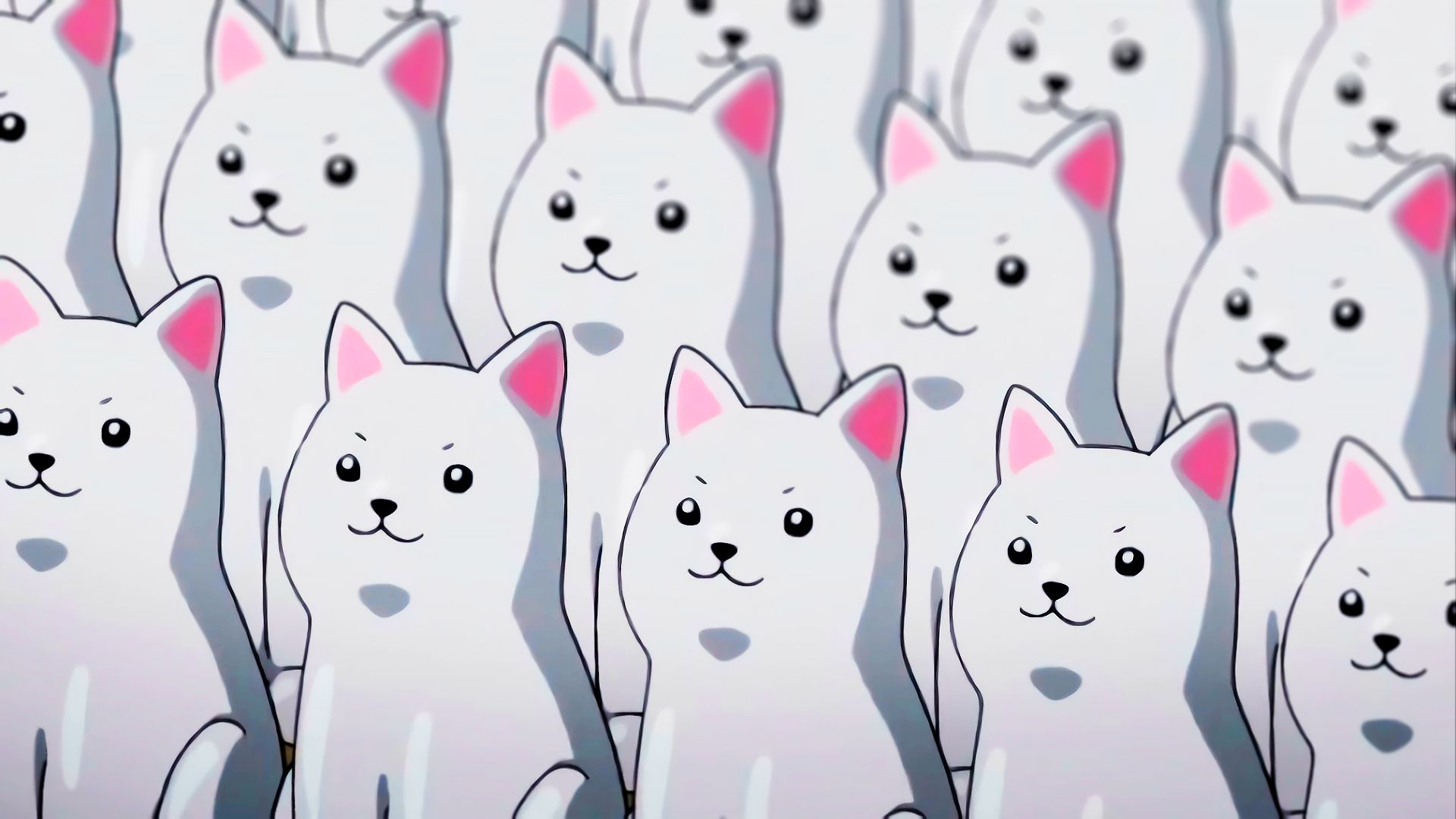 Laden Sie das Hund, Minimalistisch, Animes, Yuru Camp-Bild kostenlos auf Ihren PC-Desktop herunter
