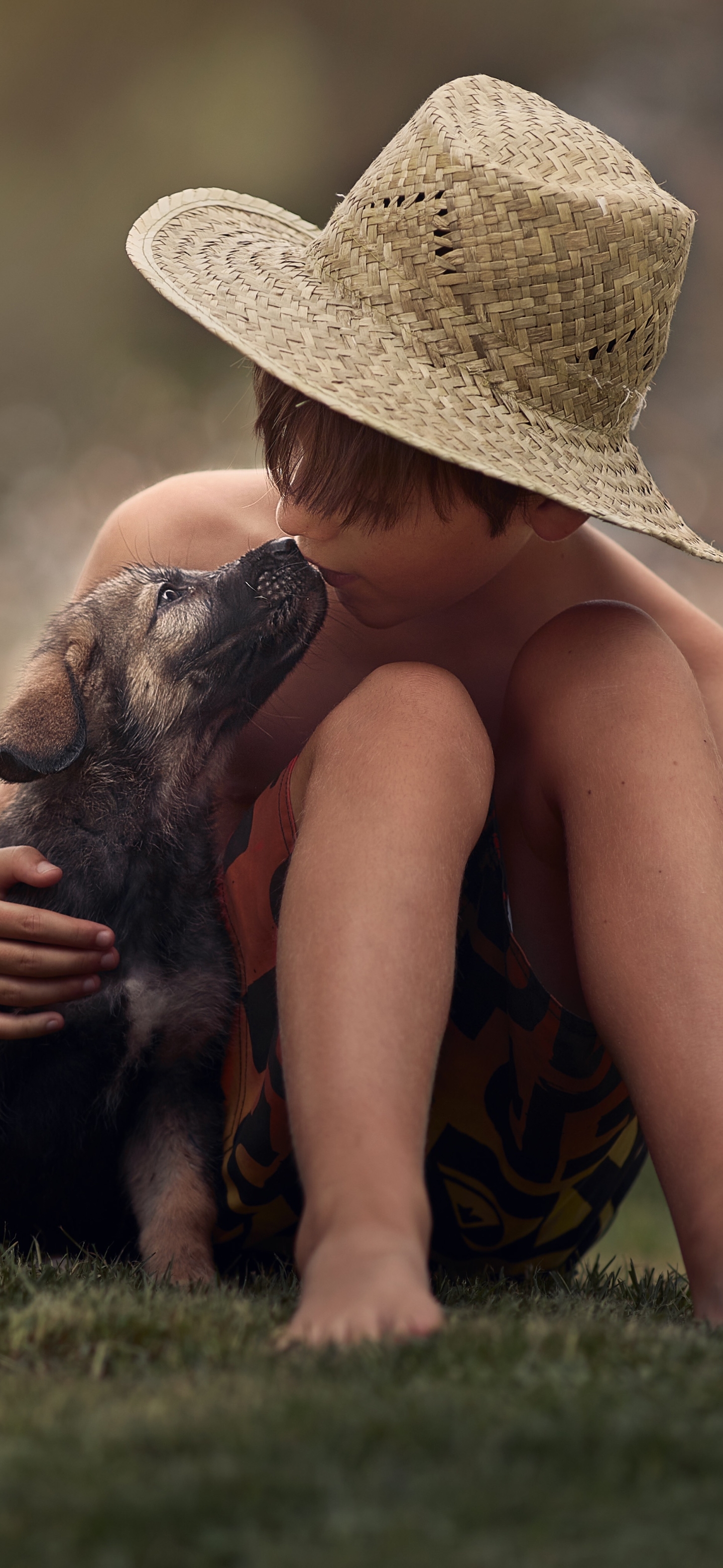 Descarga gratuita de fondo de pantalla para móvil de Cachorro, Niño, Fotografía.