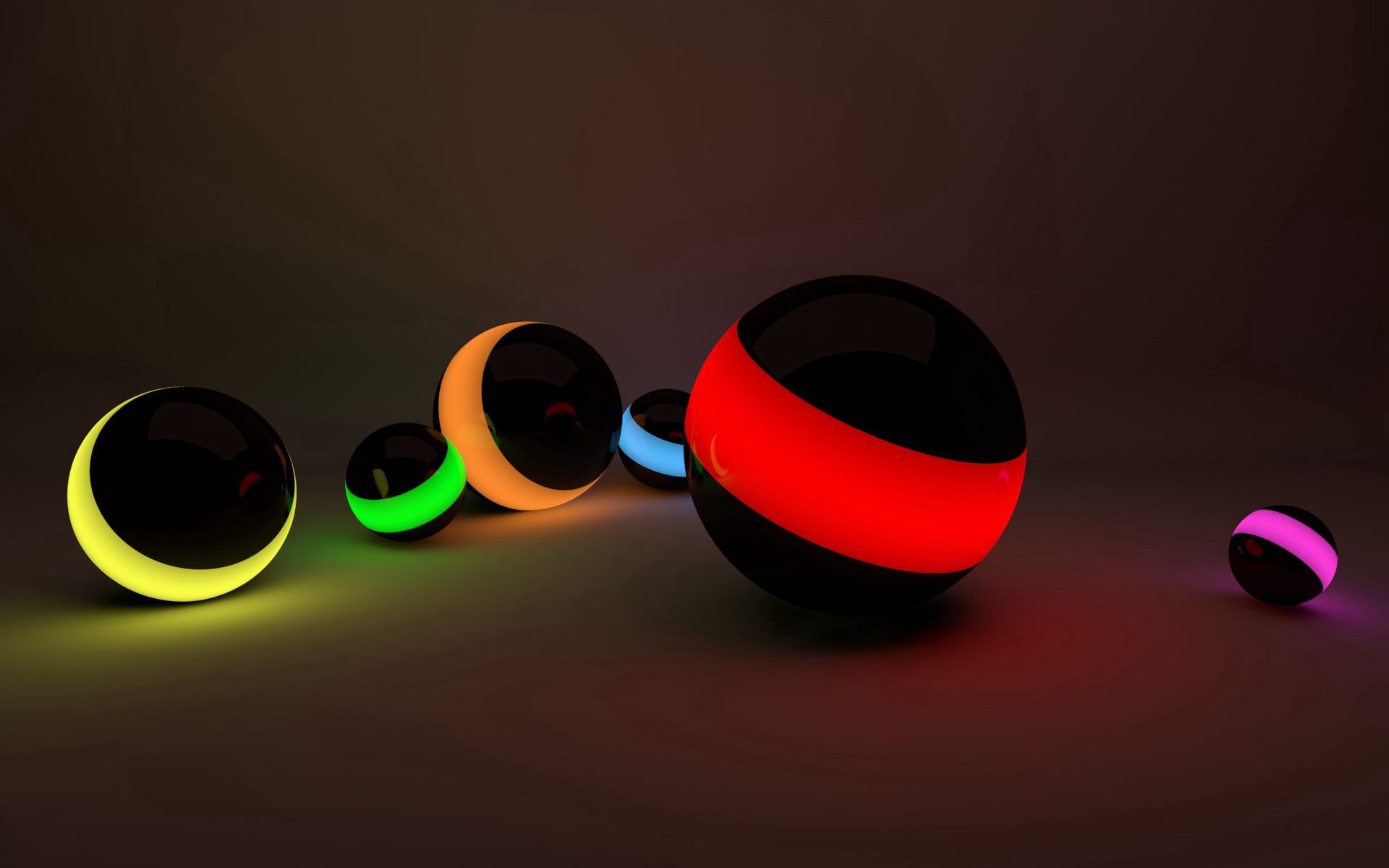 3d, neon, lines, shine, light, balls