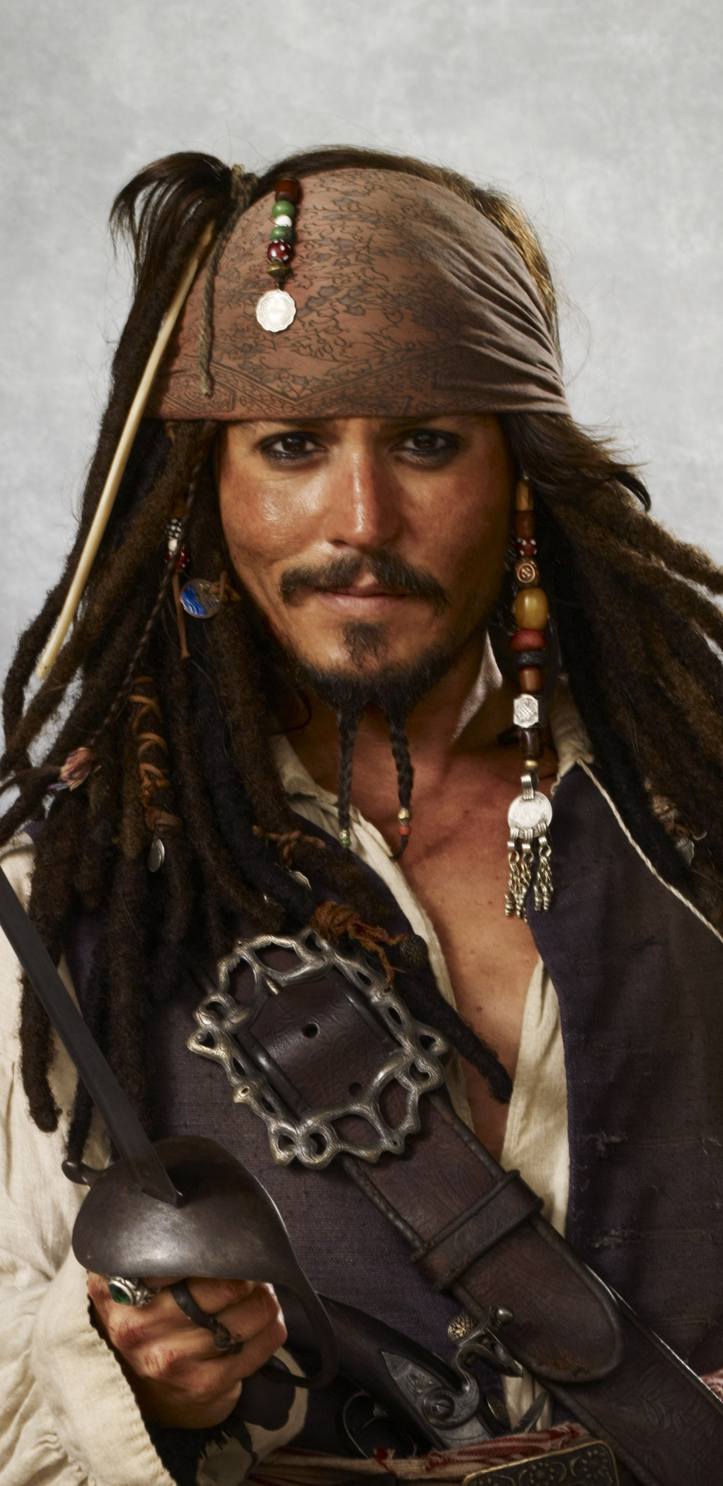 Download mobile wallpaper Pirates Of The Caribbean, Johnny Depp, Pirate, Movie, Long Hair, Jack Sparrow, Actor for free.