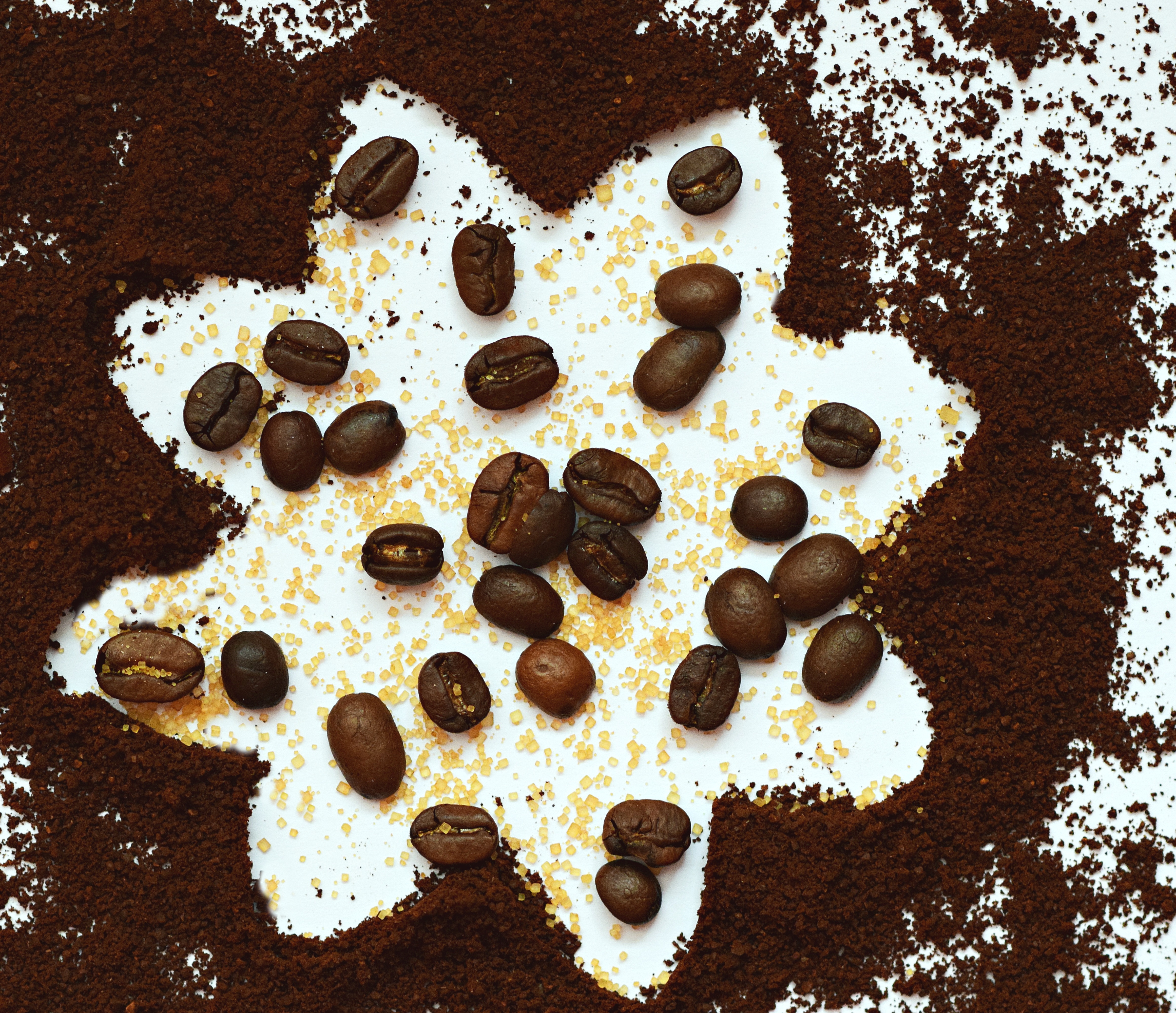Free download wallpaper Food, Sugar, Surface, Coffee Beans, Coffee on your PC desktop