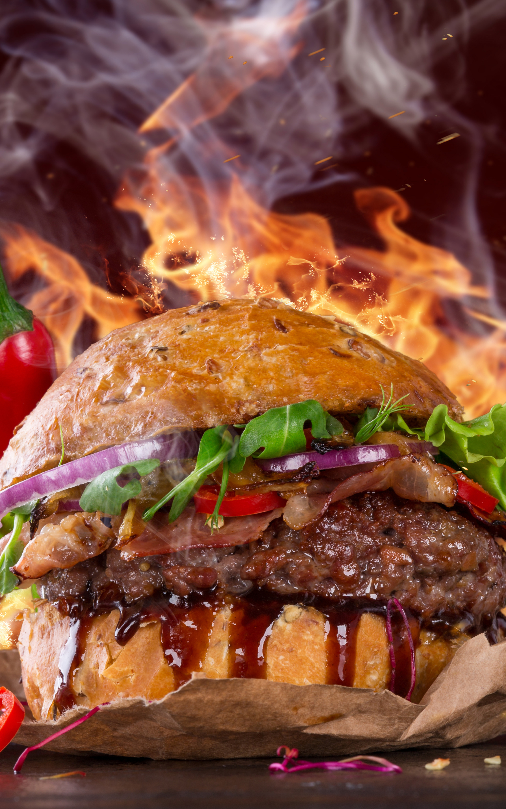 Download mobile wallpaper Food, Burger for free.