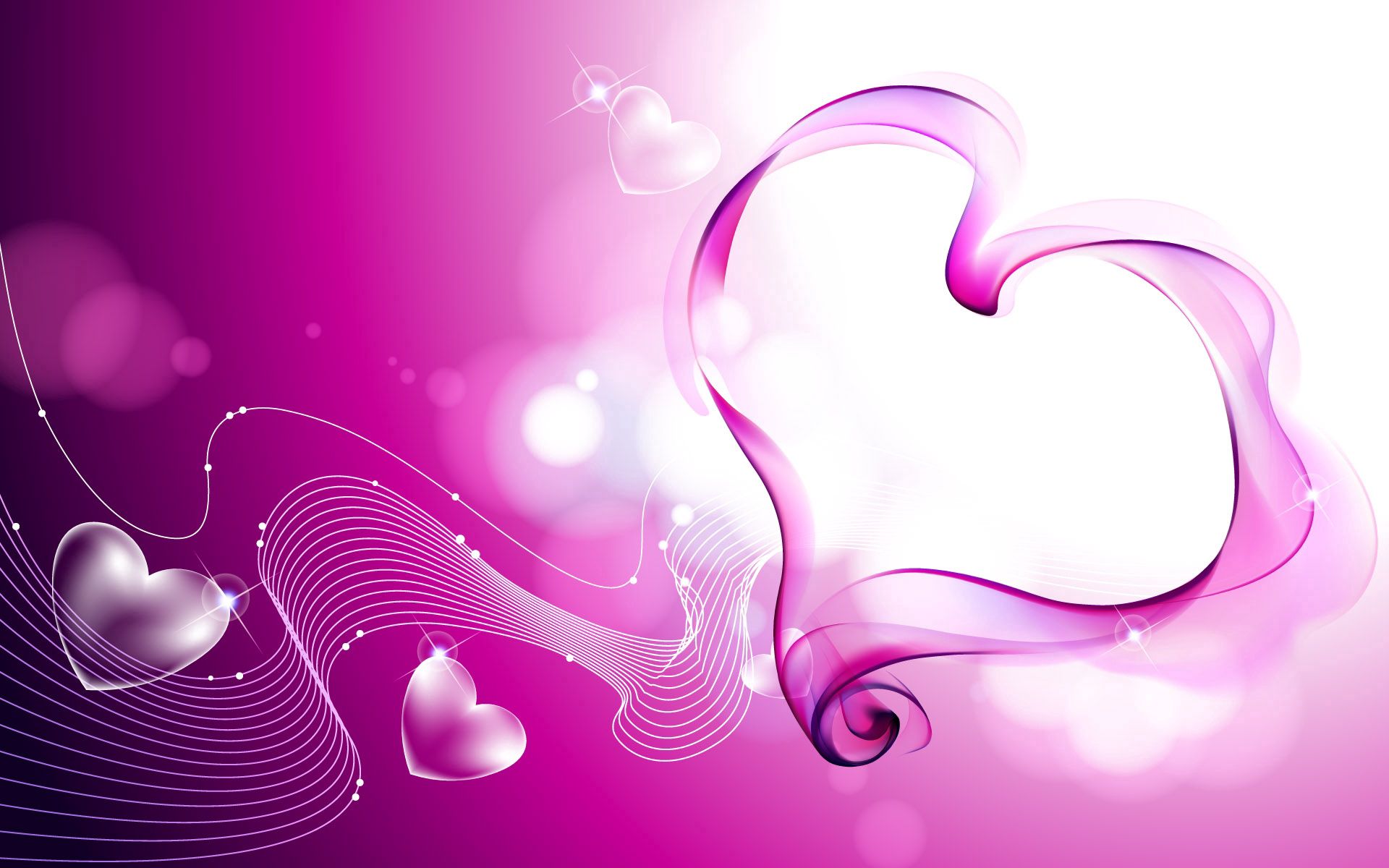 Download mobile wallpaper Heart, Fog, Lilac, Smoke, Love for free.
