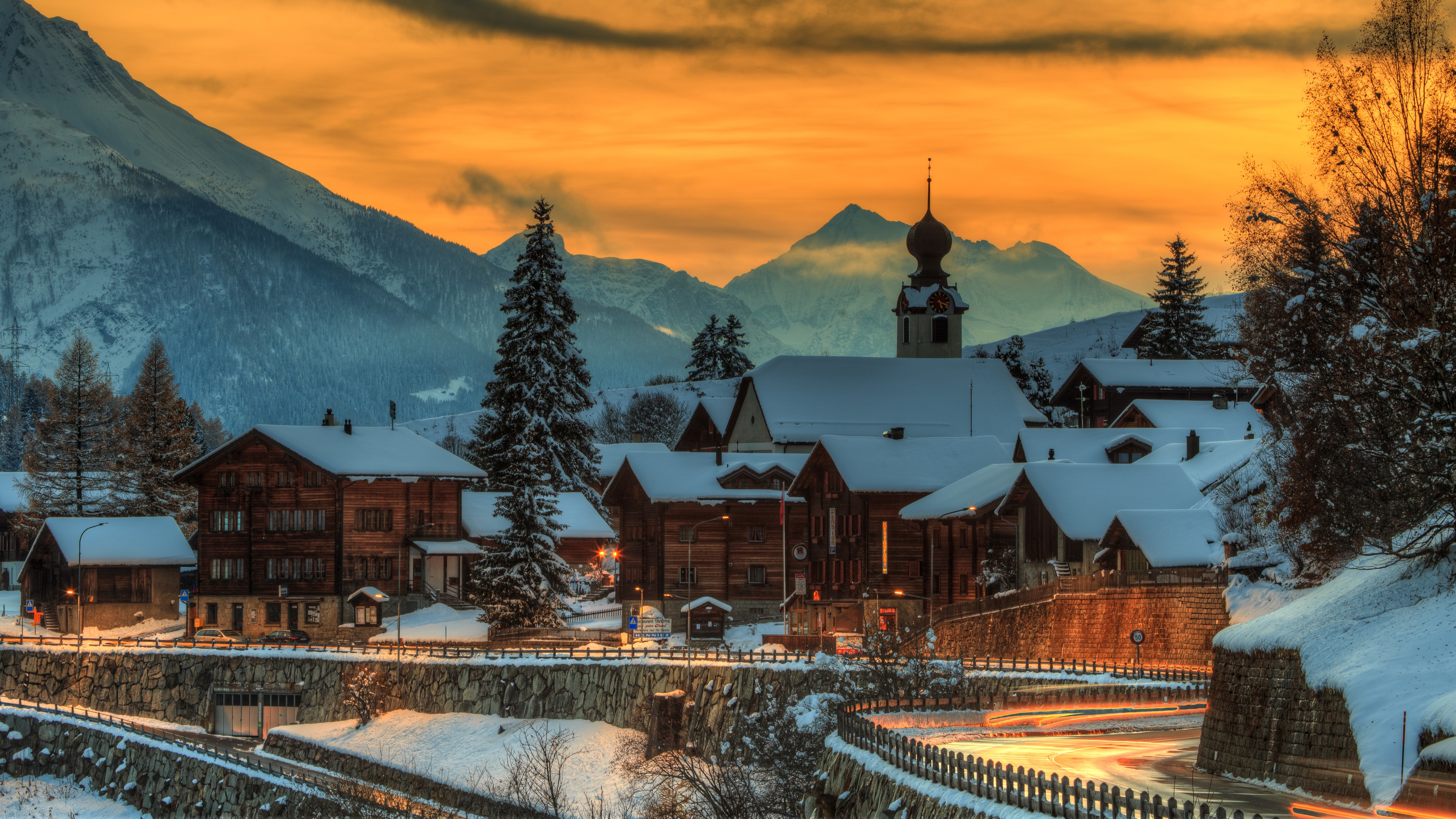 Laden Sie das Dorf, Schweiz, Menschengemacht-Bild kostenlos auf Ihren PC-Desktop herunter