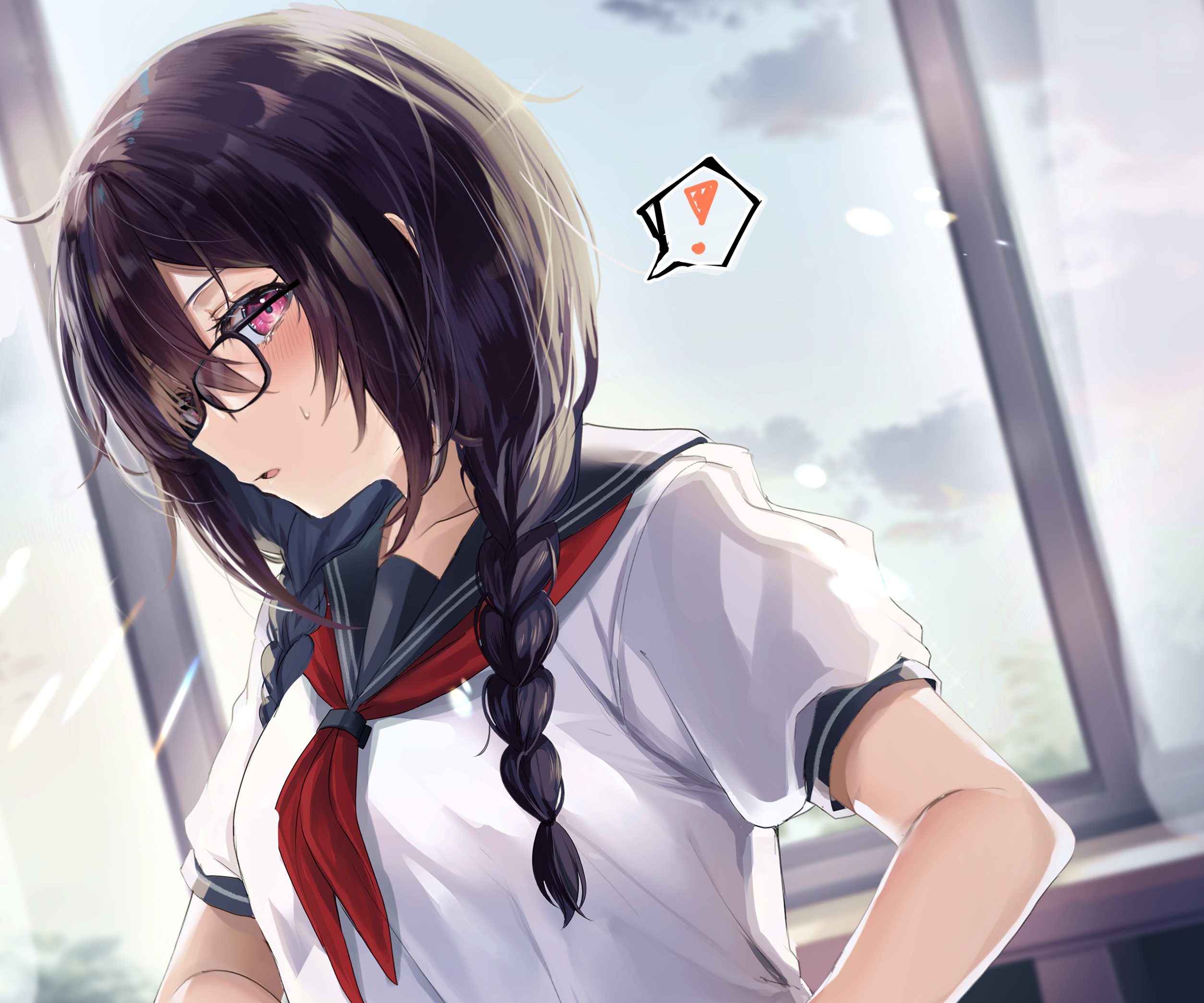 Baixe gratuitamente a imagem Anime, Garota, Uniforme Escolar na área de trabalho do seu PC