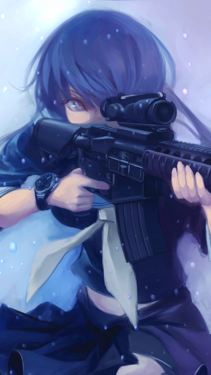 Download mobile wallpaper Anime, Weapon, Original, M16 Rifle for free.
