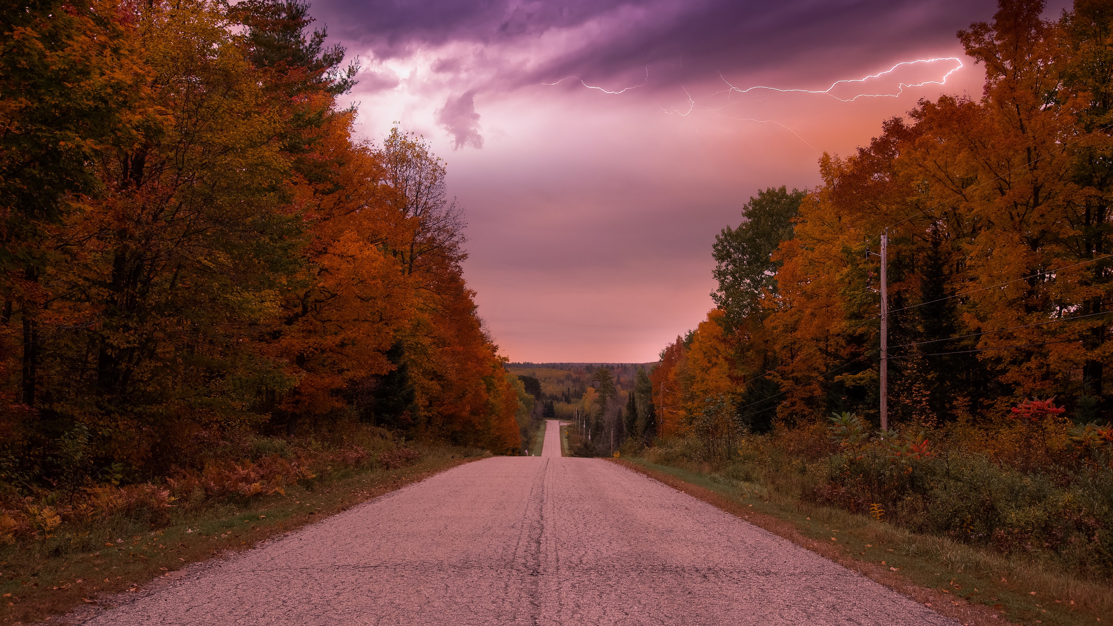 Free download wallpaper Nature, Road, Fall, Man Made on your PC desktop